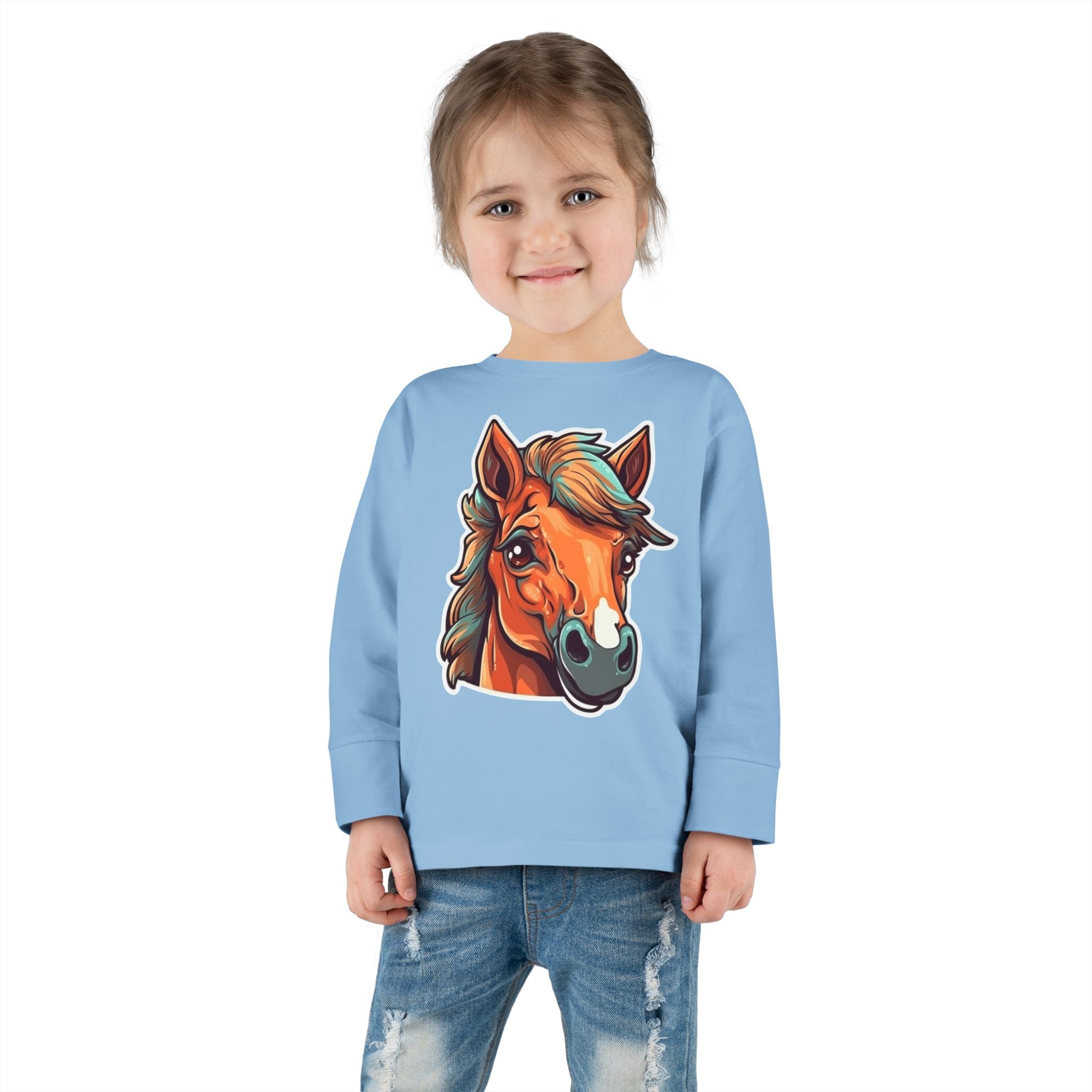 Toddler Long Sleeve Tee - Horse Foal