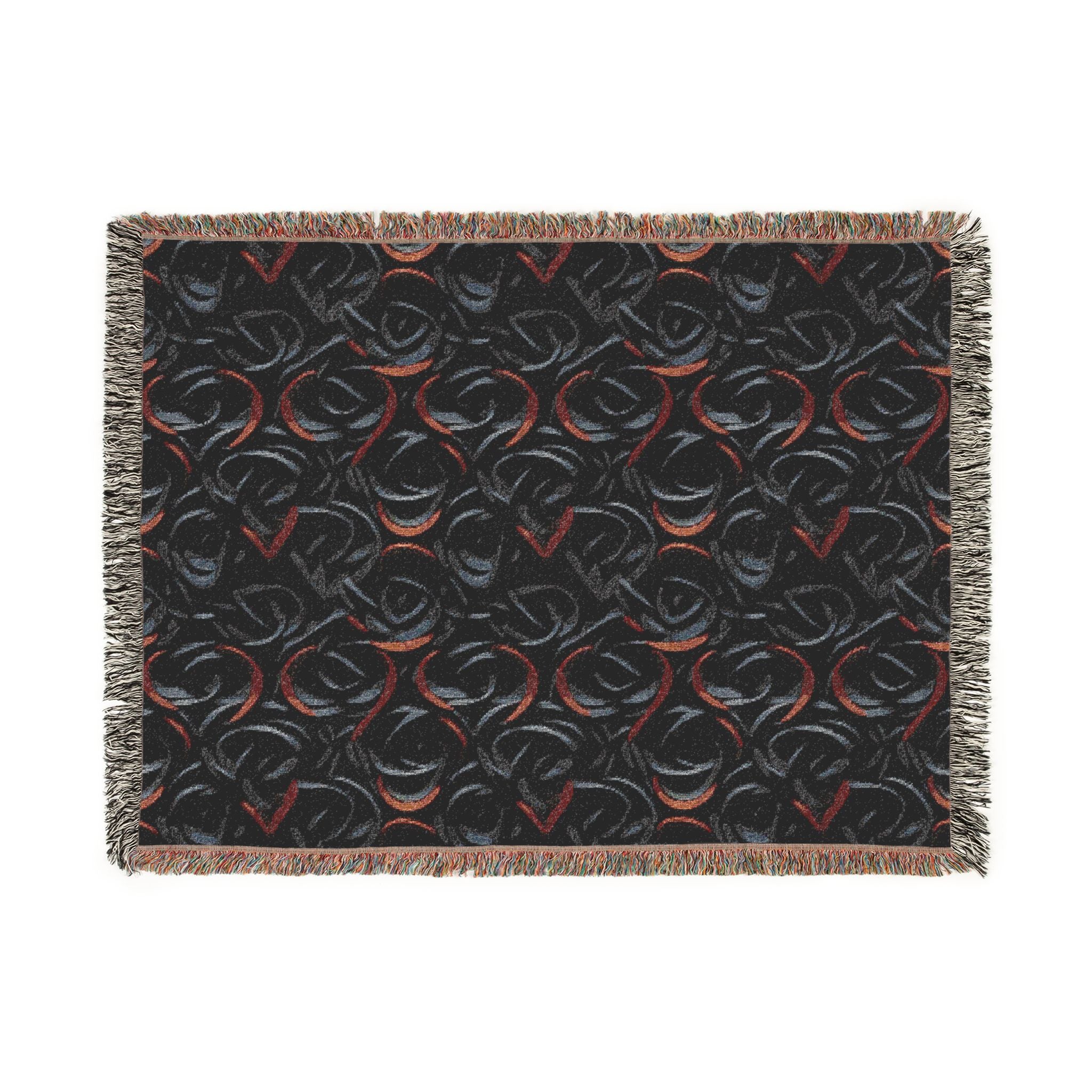 Woven Throw Blanket — Reversible Cozy Check Pattern for Living Room & Cabin - Design 04