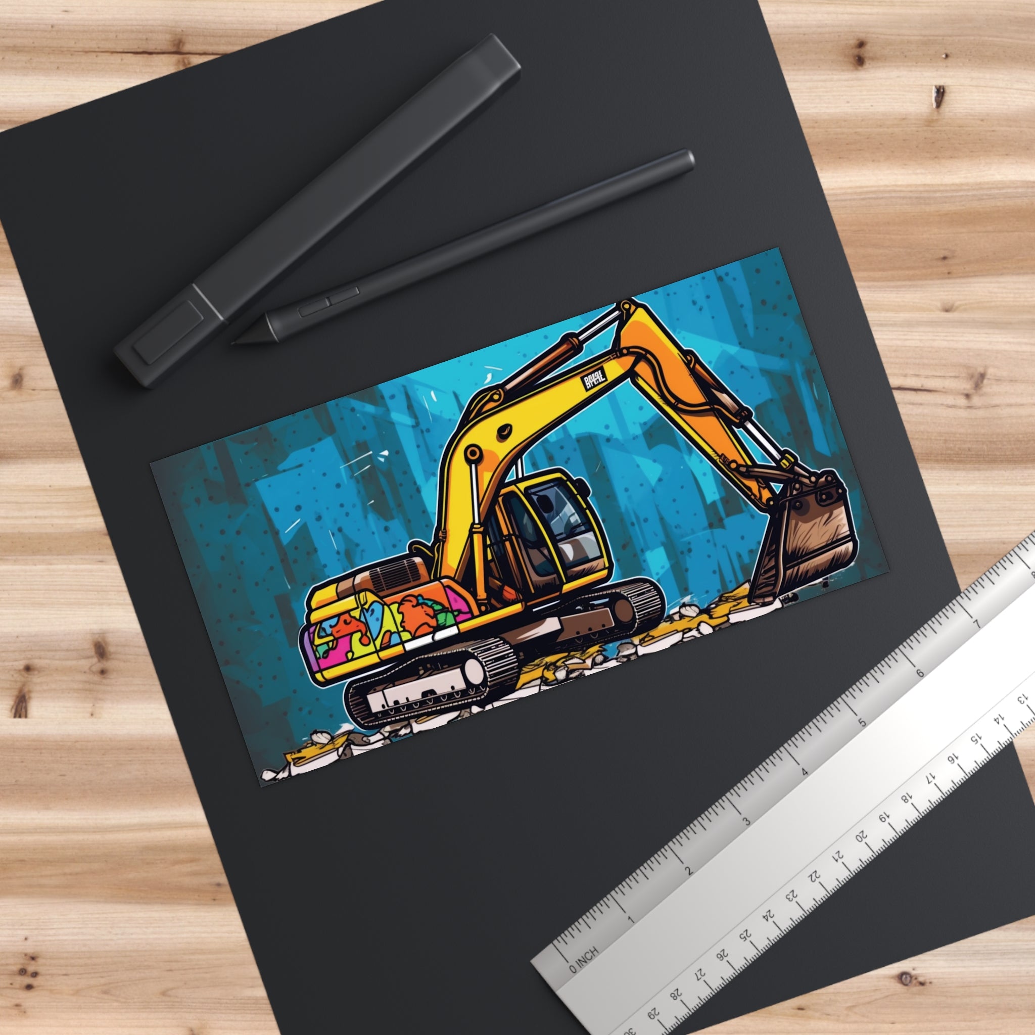 Bumper Stickers - Pop Art Designs, Excavator