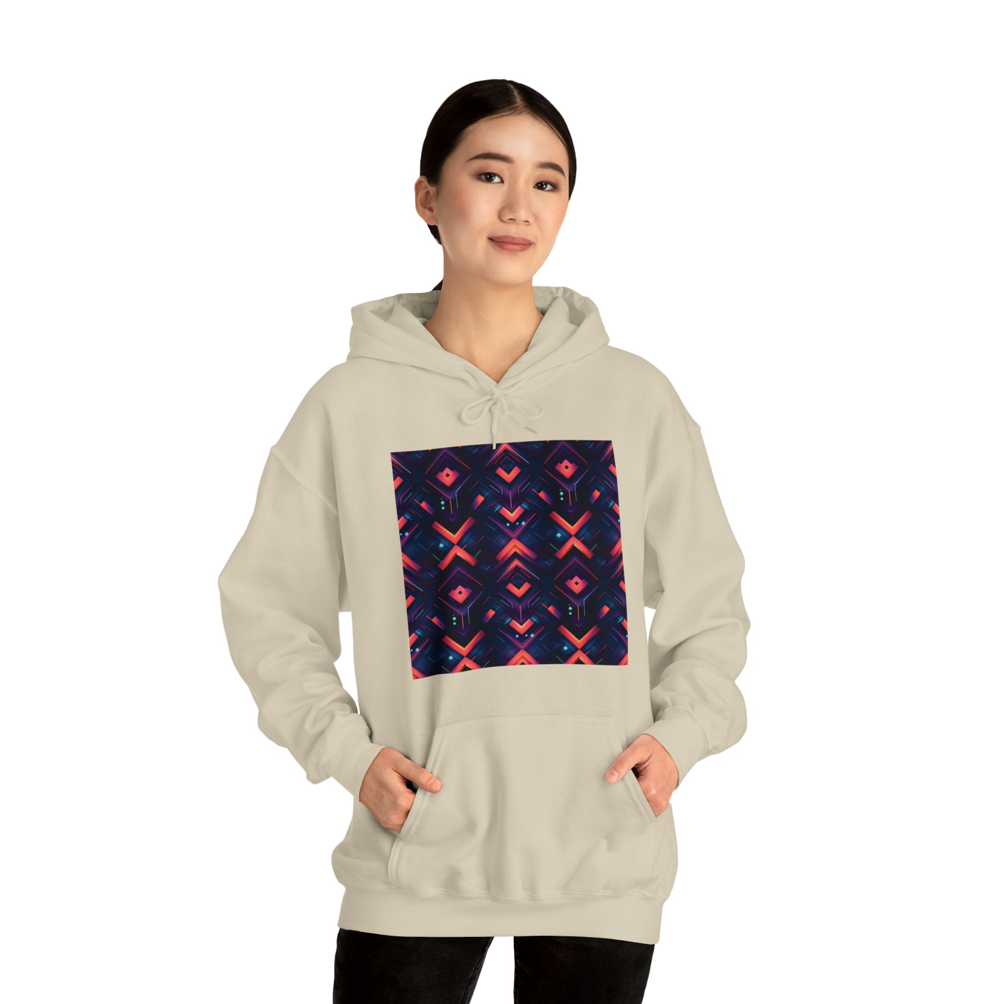 Unisex Heavy Blend™ Hooded Sweatshirt - Abstract Neon Designs 03