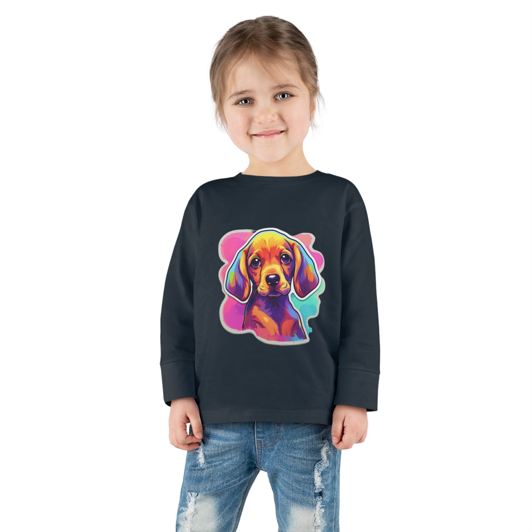 Toddler Long Sleeve Tee - Puppies 06