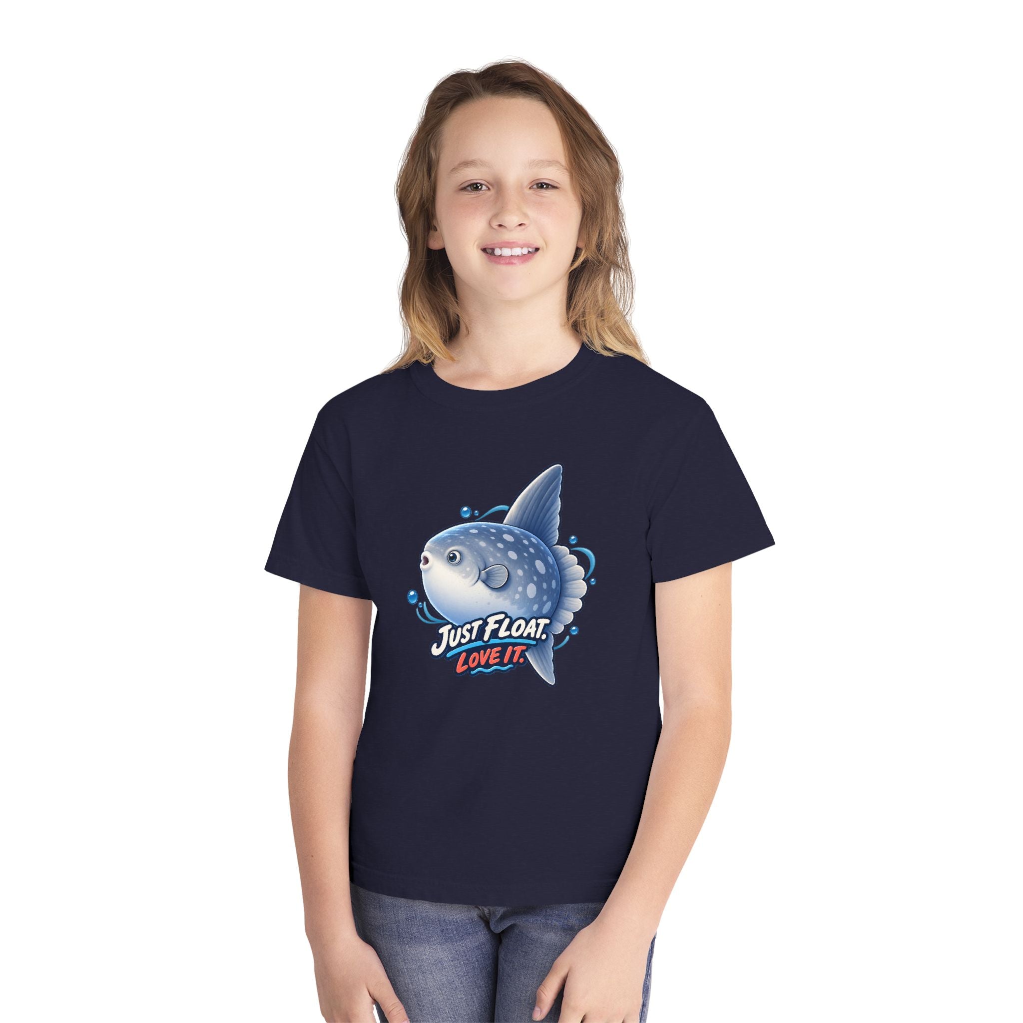 Youth Midweight Cotton Tee - Sunfish drifting