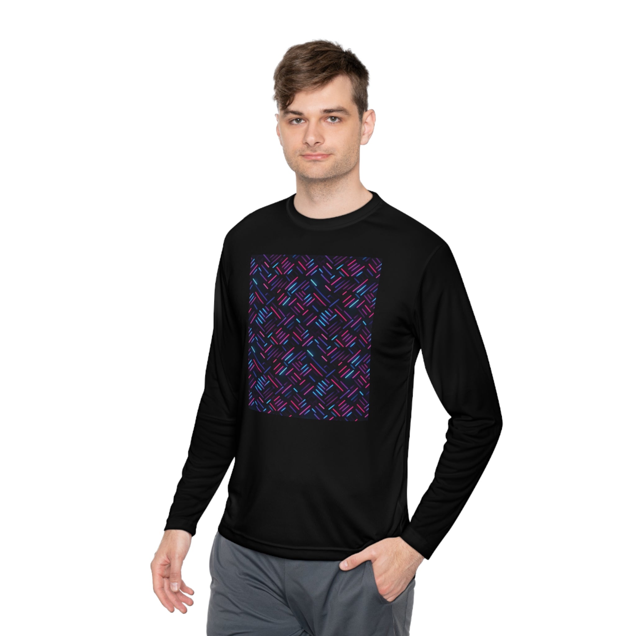 Unisex Lightweight Long Sleeve Tee (AOP) - Abstract Designs 03