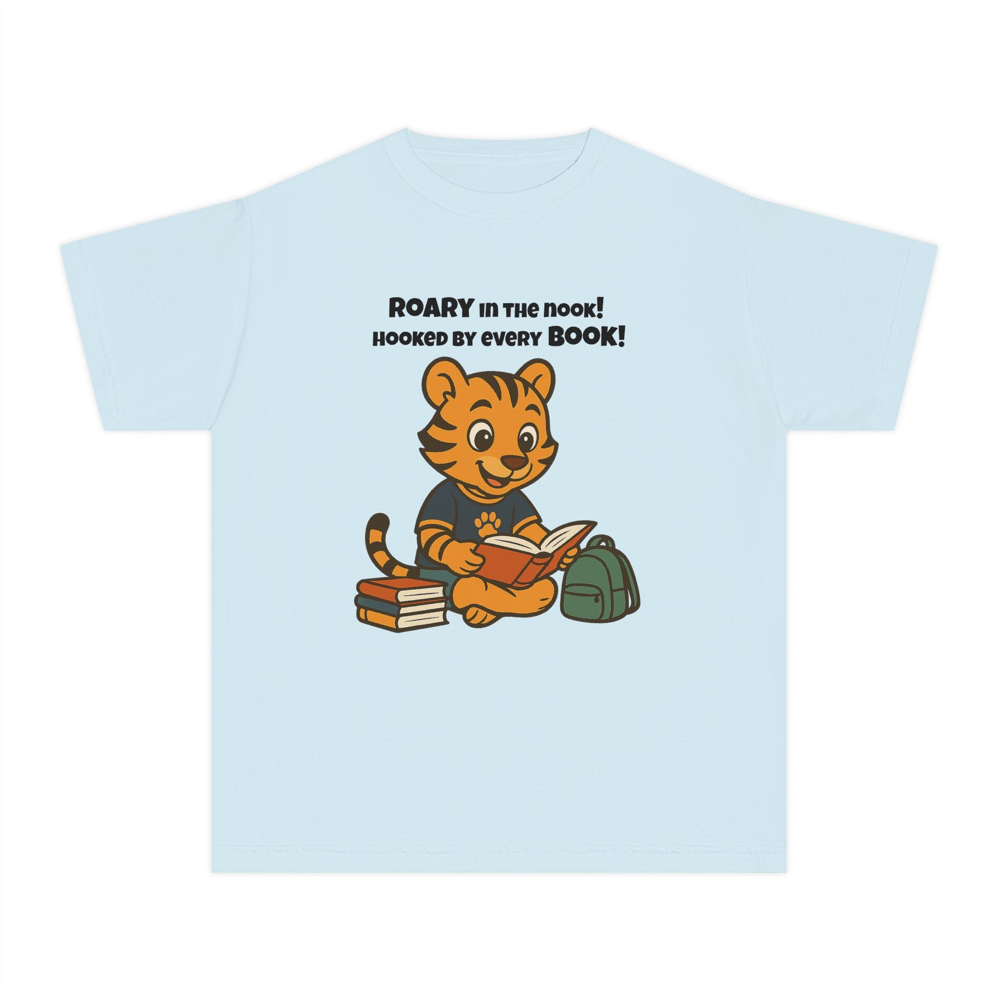 Youth Midweight Cotton Tee - Roary's Adventures in the Library