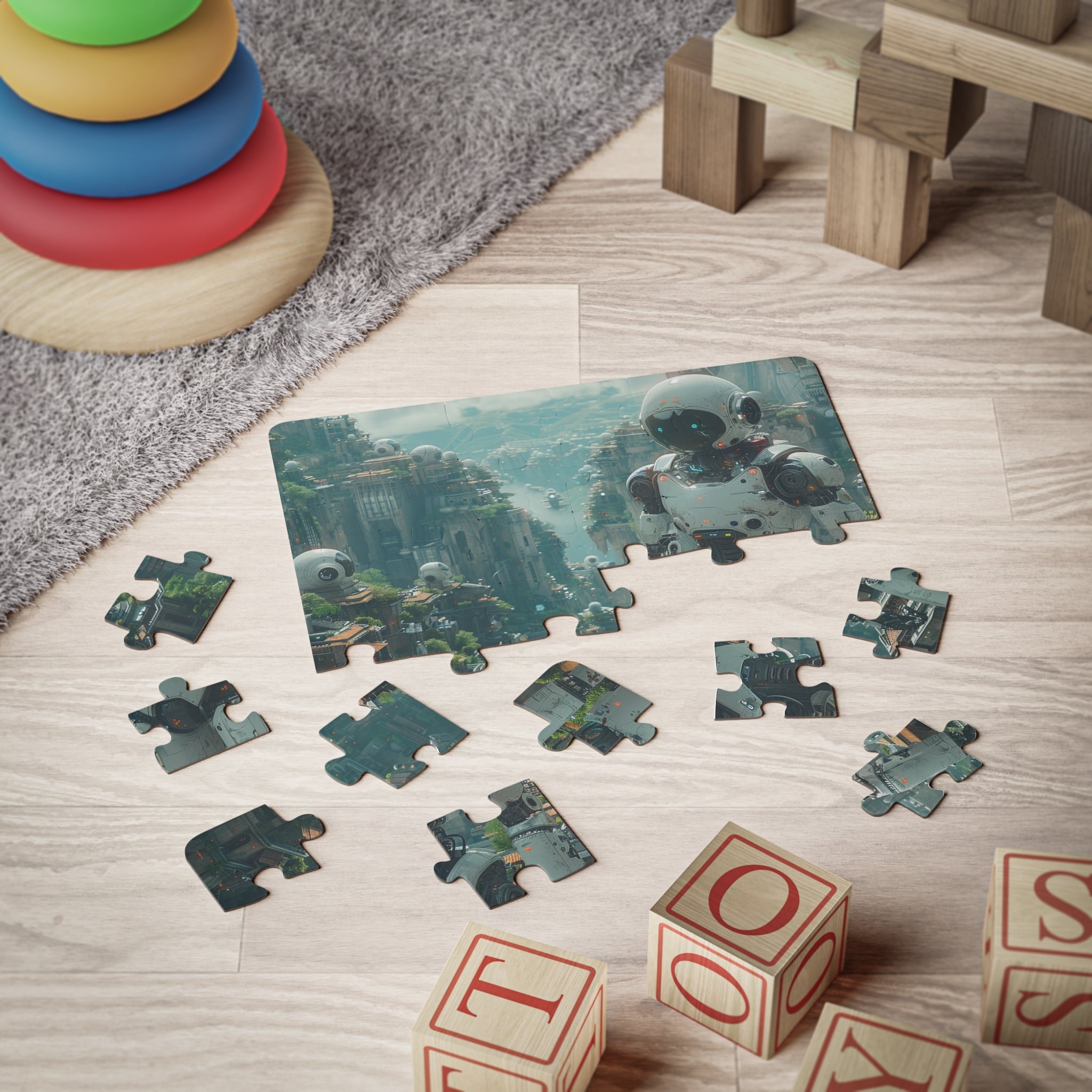 Kids' Puzzle, 30-Piece - Robot City