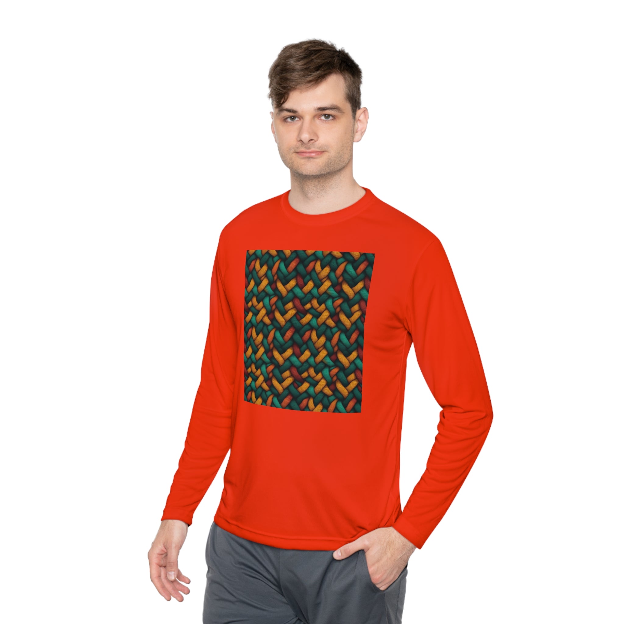 Unisex Lightweight Long Sleeve Tee (AOP) - Abstract Designs 12