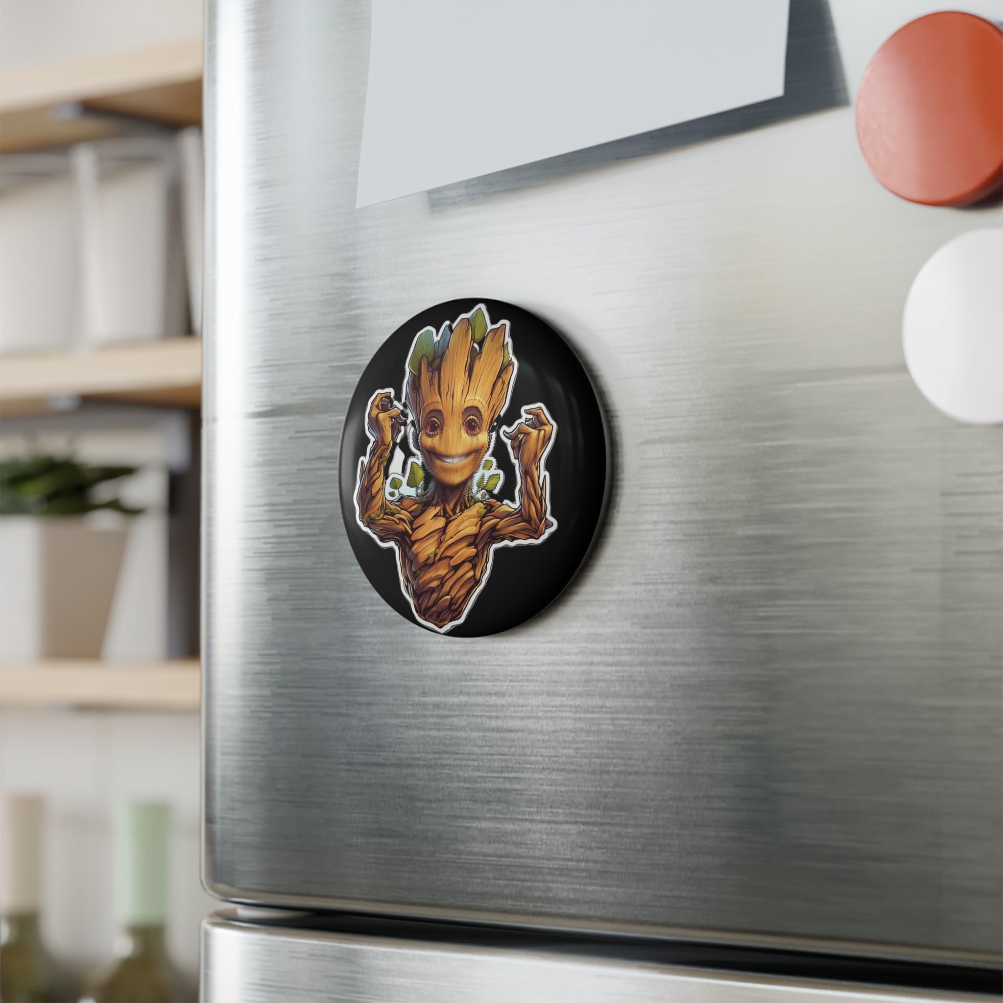 Button Magnet, Round (1 & 10 pcs) - Groot
