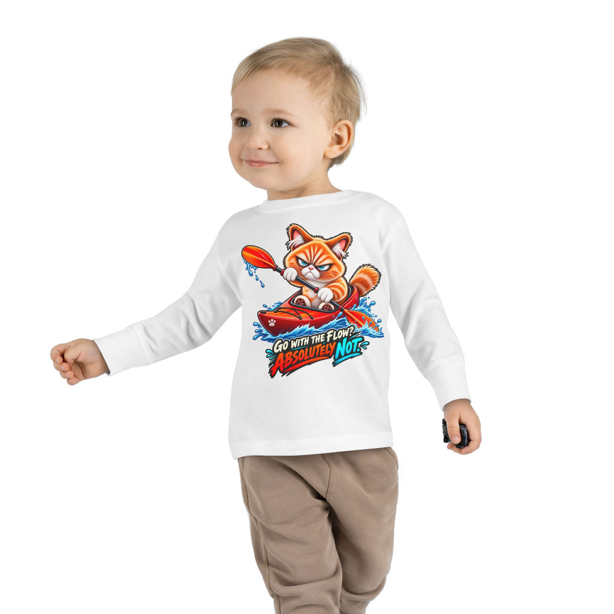 Kayaking - Mildly Feral - Toddler Long Sleeve Tee