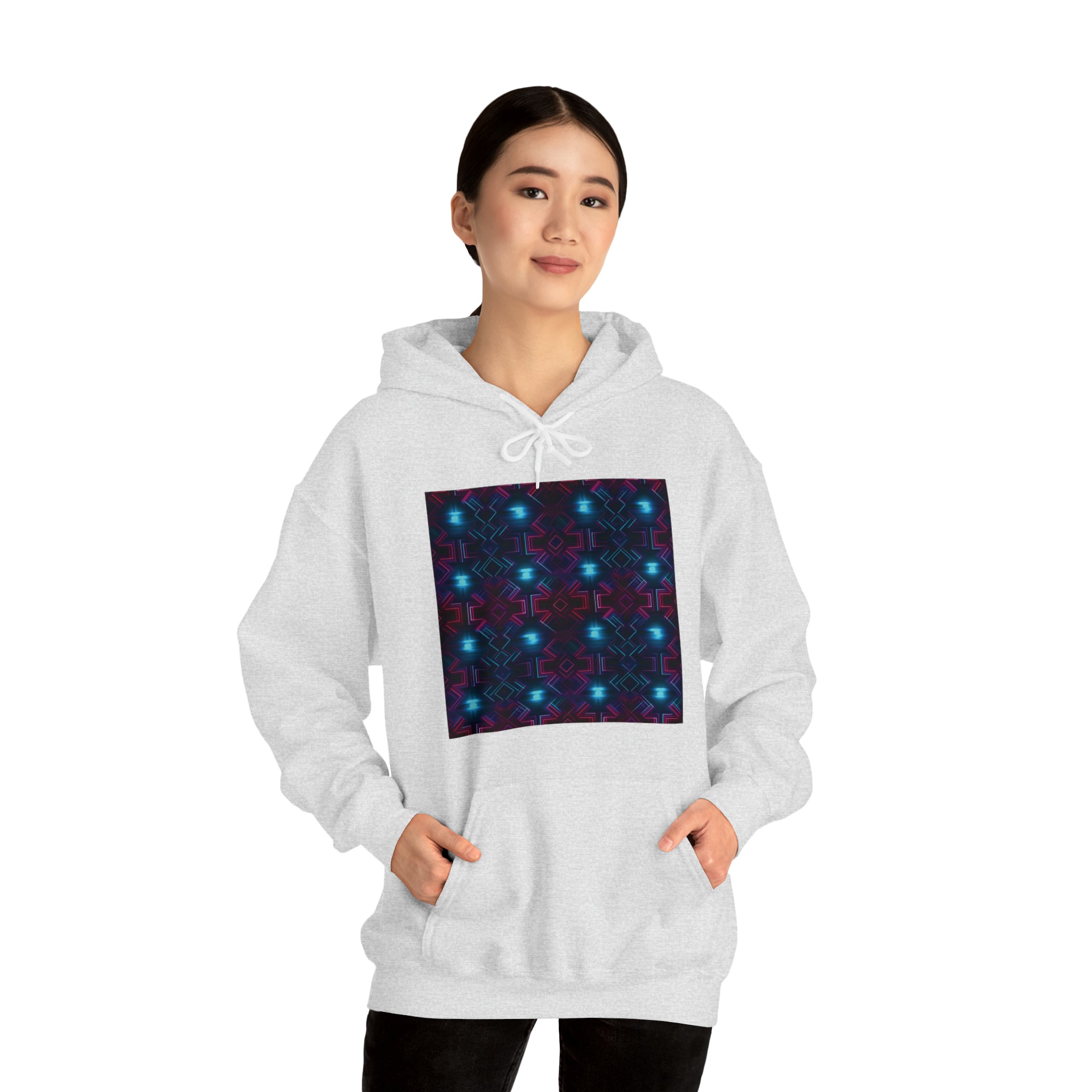 Unisex Heavy Blend™ Hooded Sweatshirt - Abstract Neon Designs 01