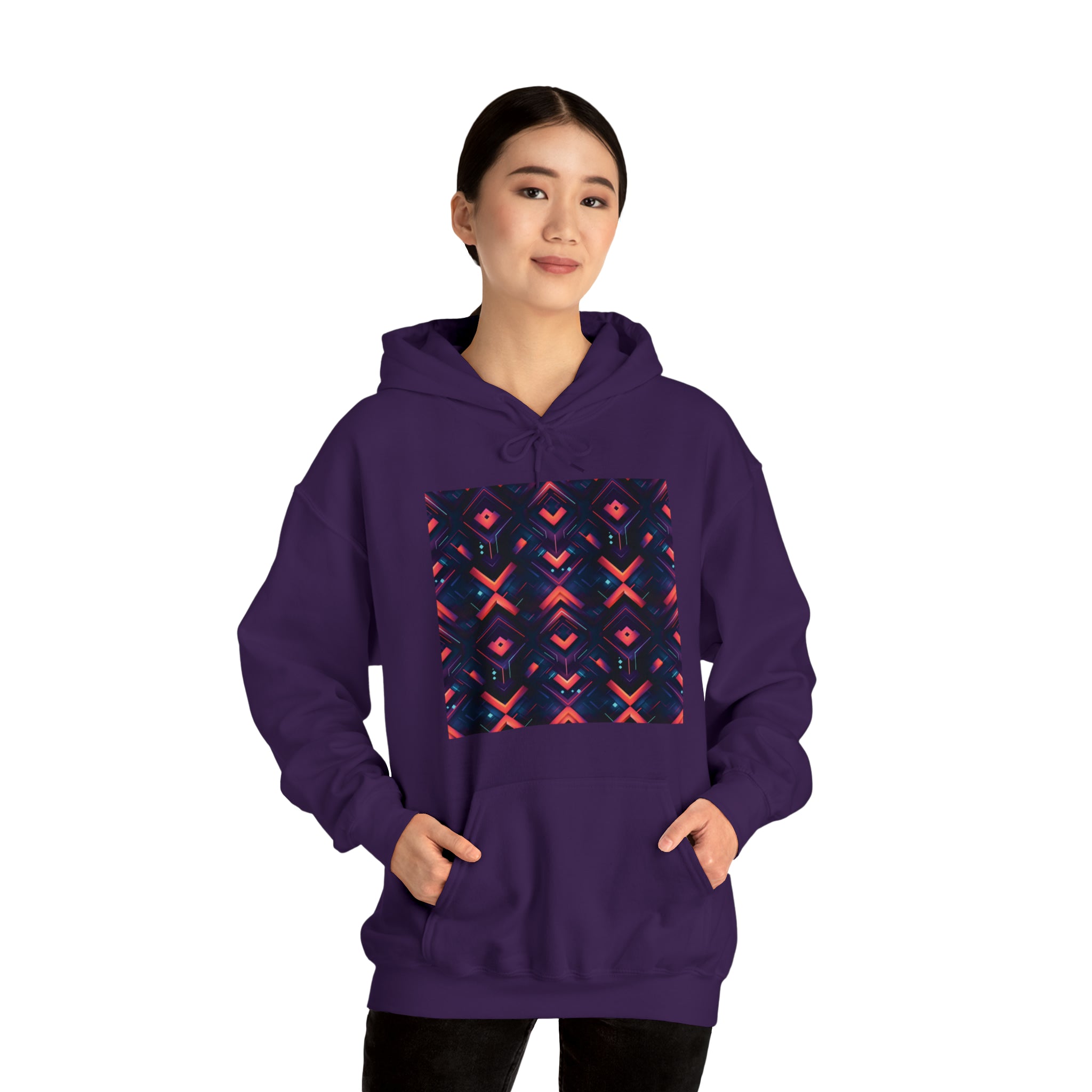 Unisex Heavy Blend™ Hooded Sweatshirt - Abstract Neon Designs 03