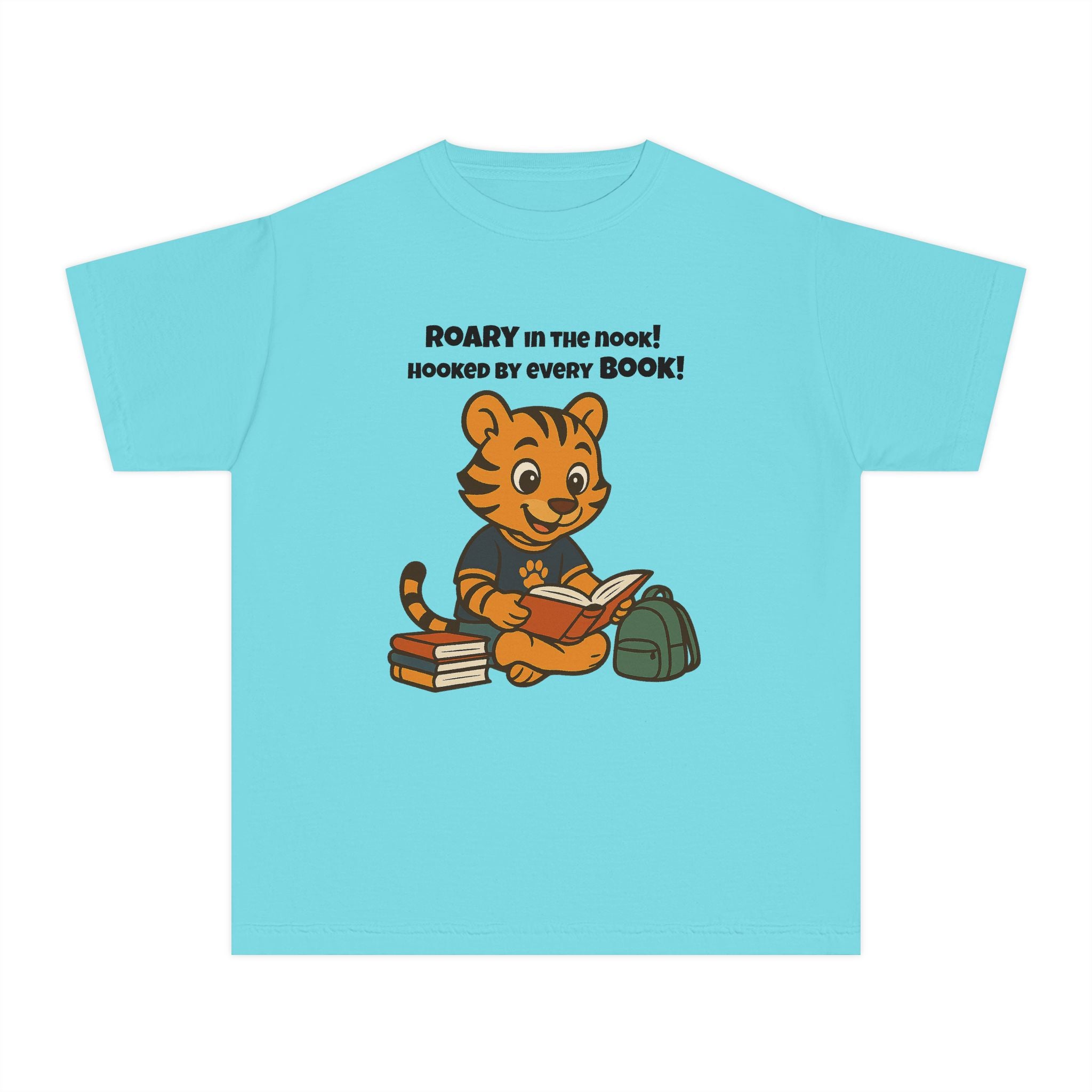 Youth Midweight Cotton Tee - Roary's Adventures in the Library