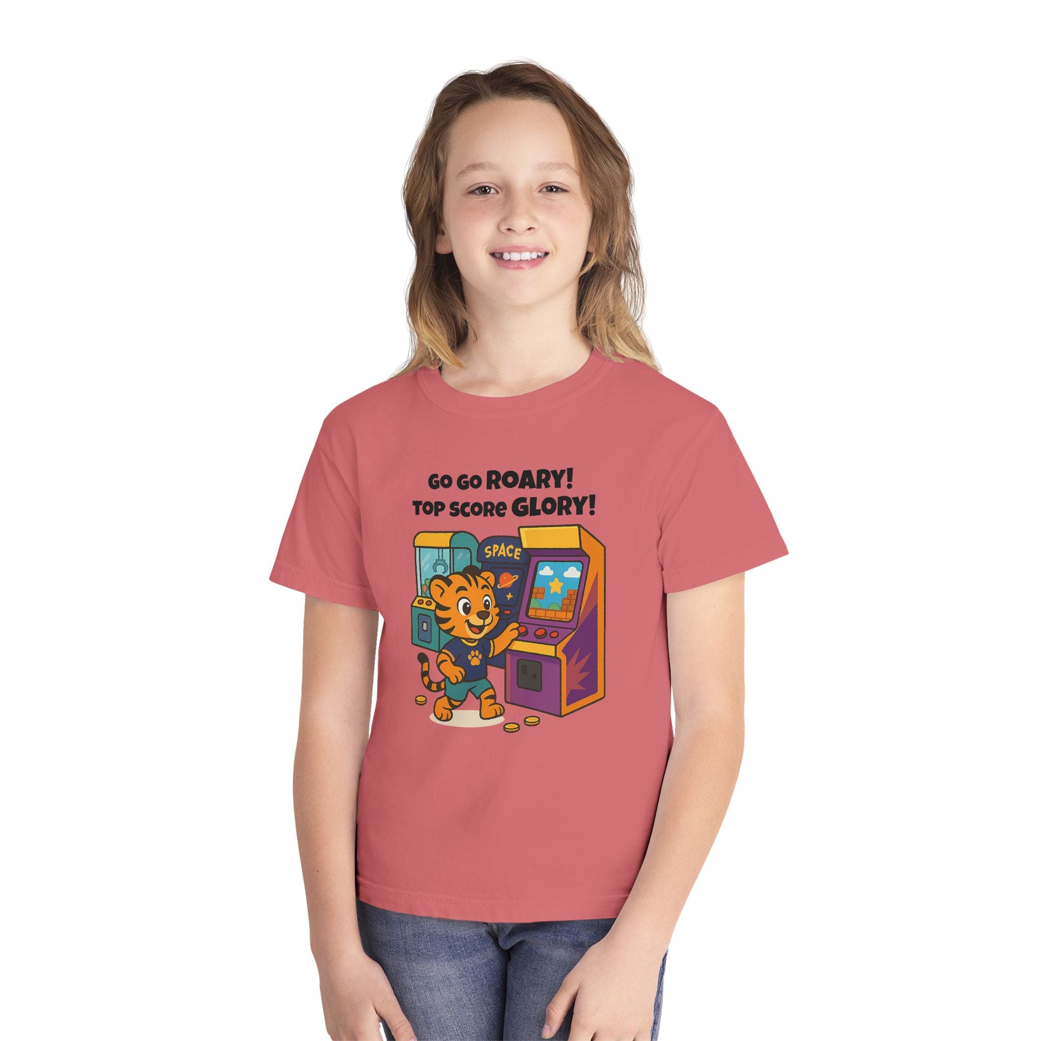Youth Midweight Cotton Tee - Roary's Adventures at the Arcade