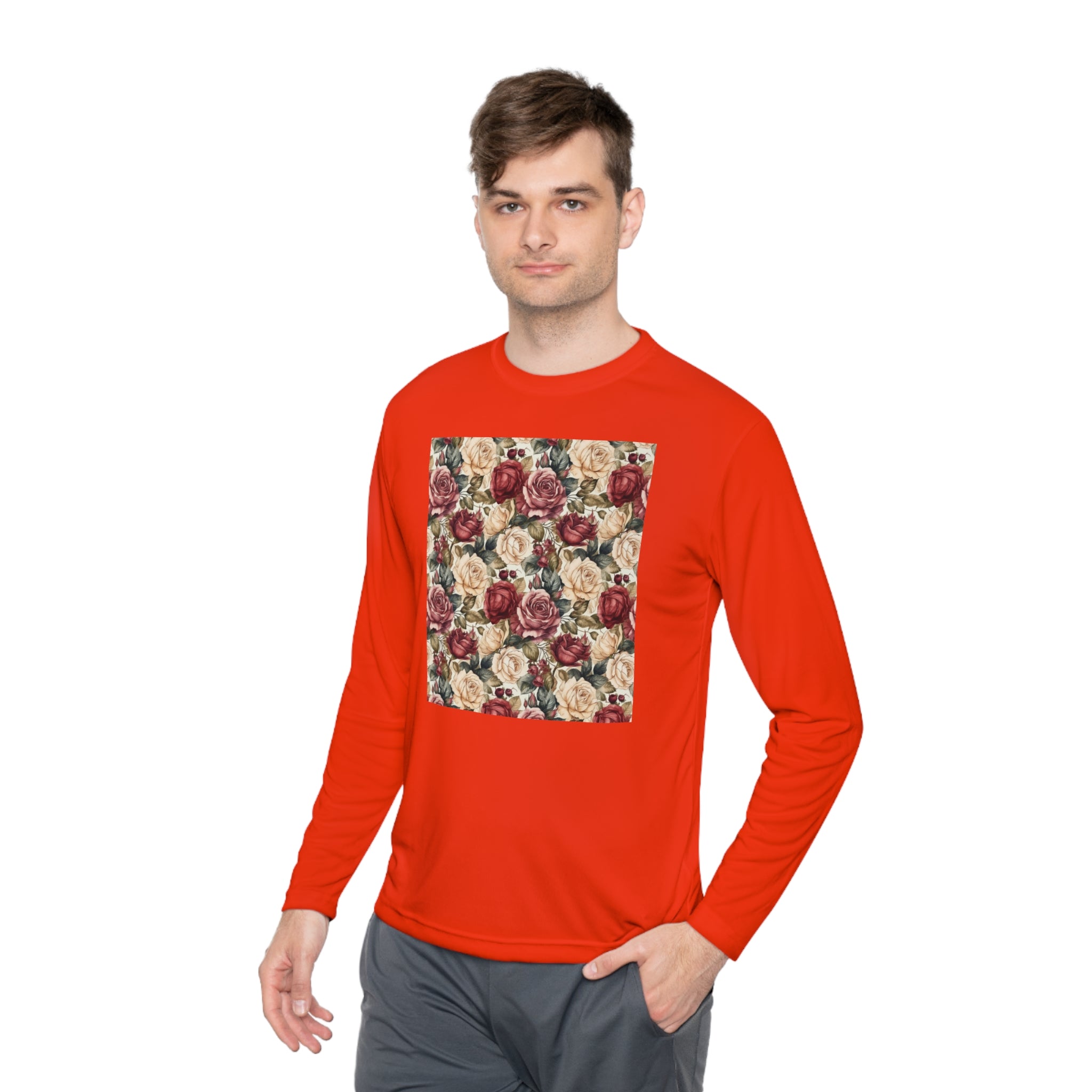 Unisex Lightweight Long Sleeve Tee (AOP) - Abstract Designs 14