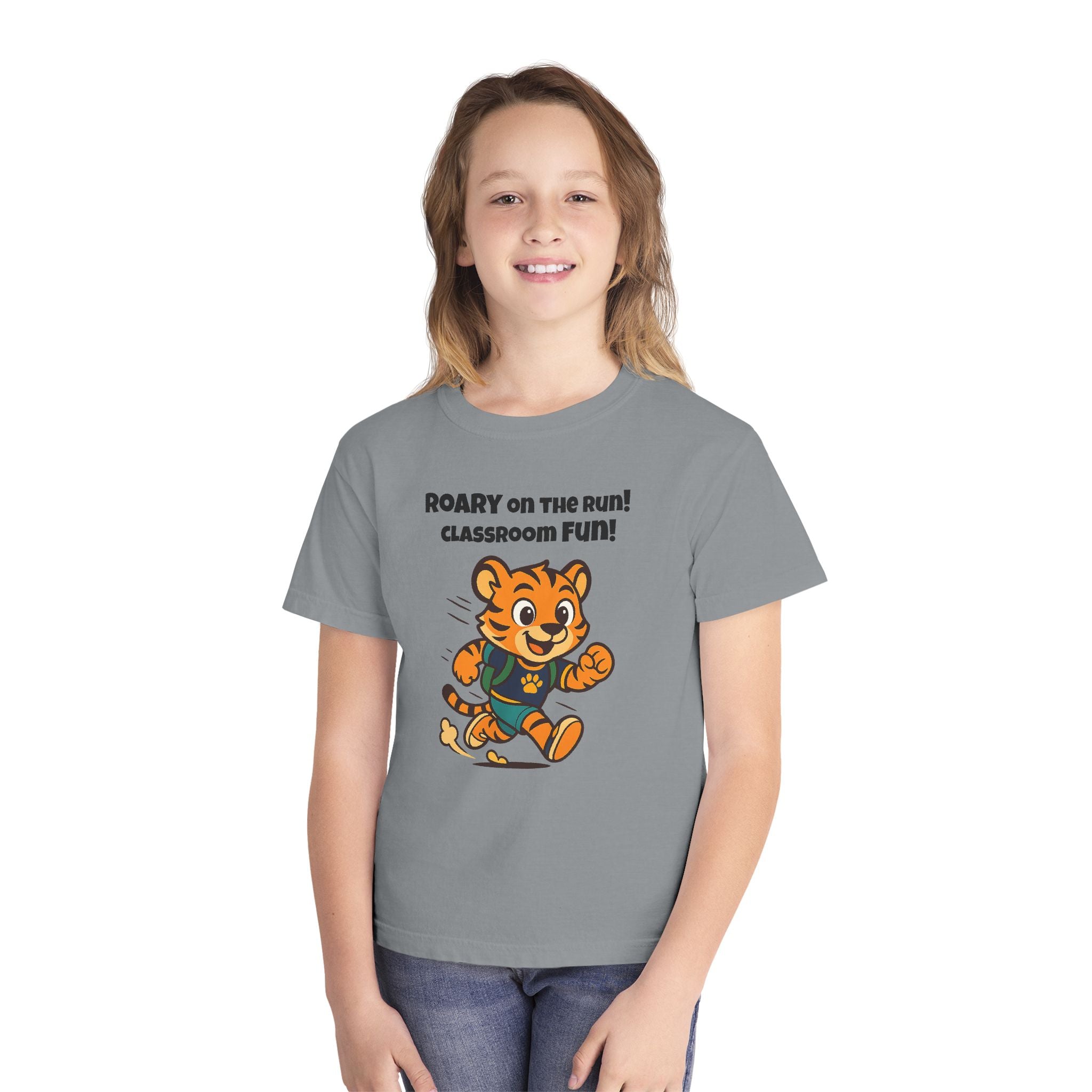 Youth Midweight Cotton Tee - Roary's Dash to School