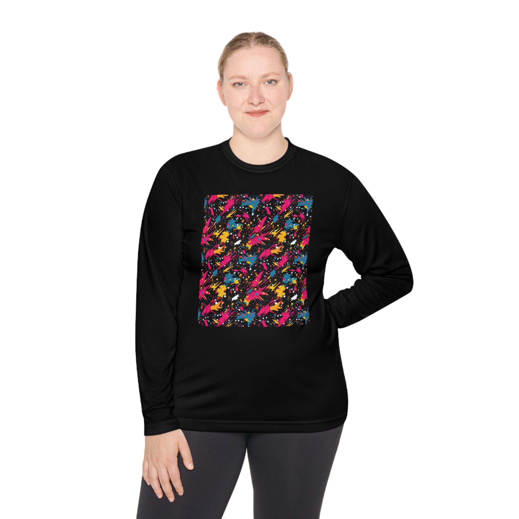 Unisex Lightweight Long Sleeve Tee (AOP) - Abstract Designs 10