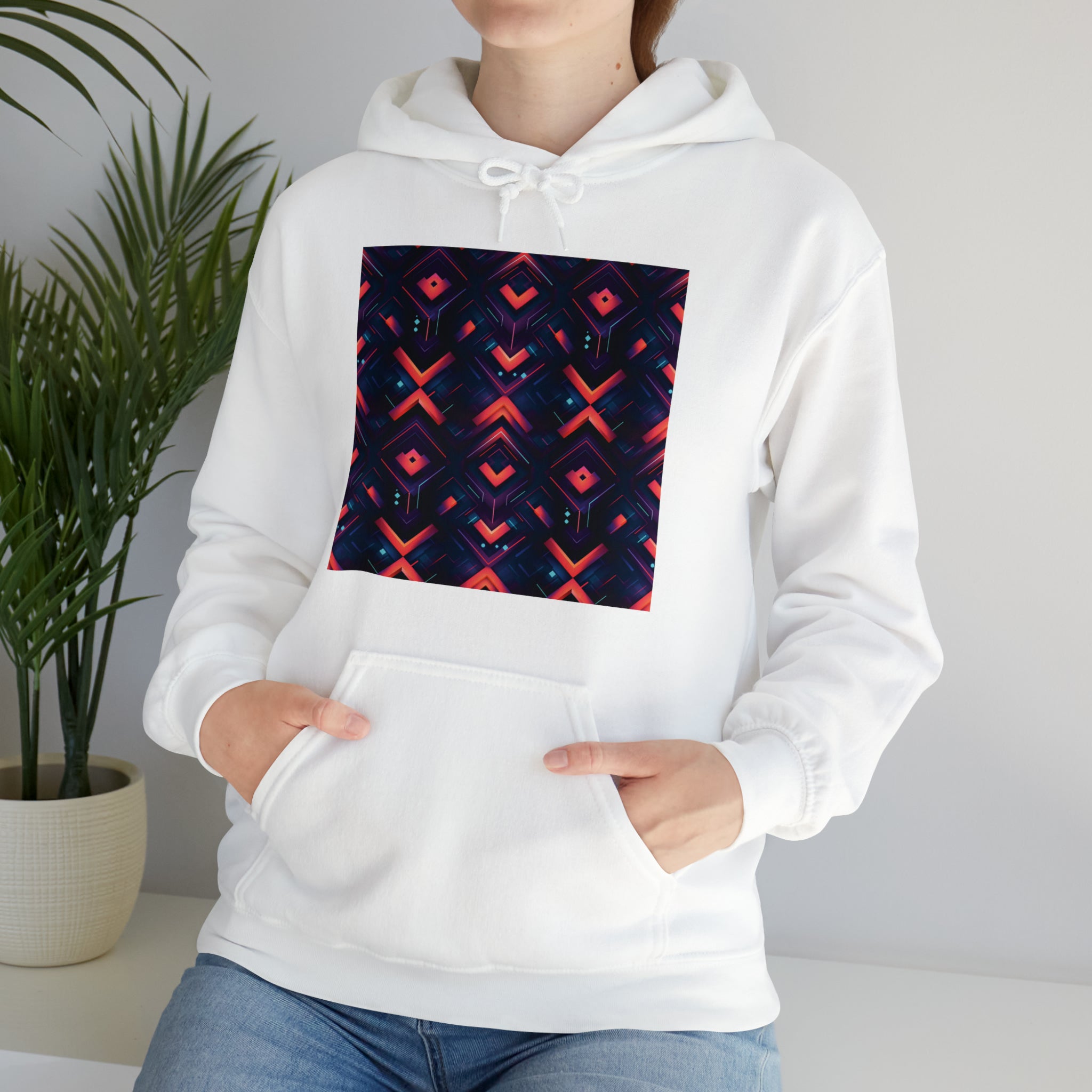 Unisex Heavy Blend™ Hooded Sweatshirt - Abstract Neon Designs 03