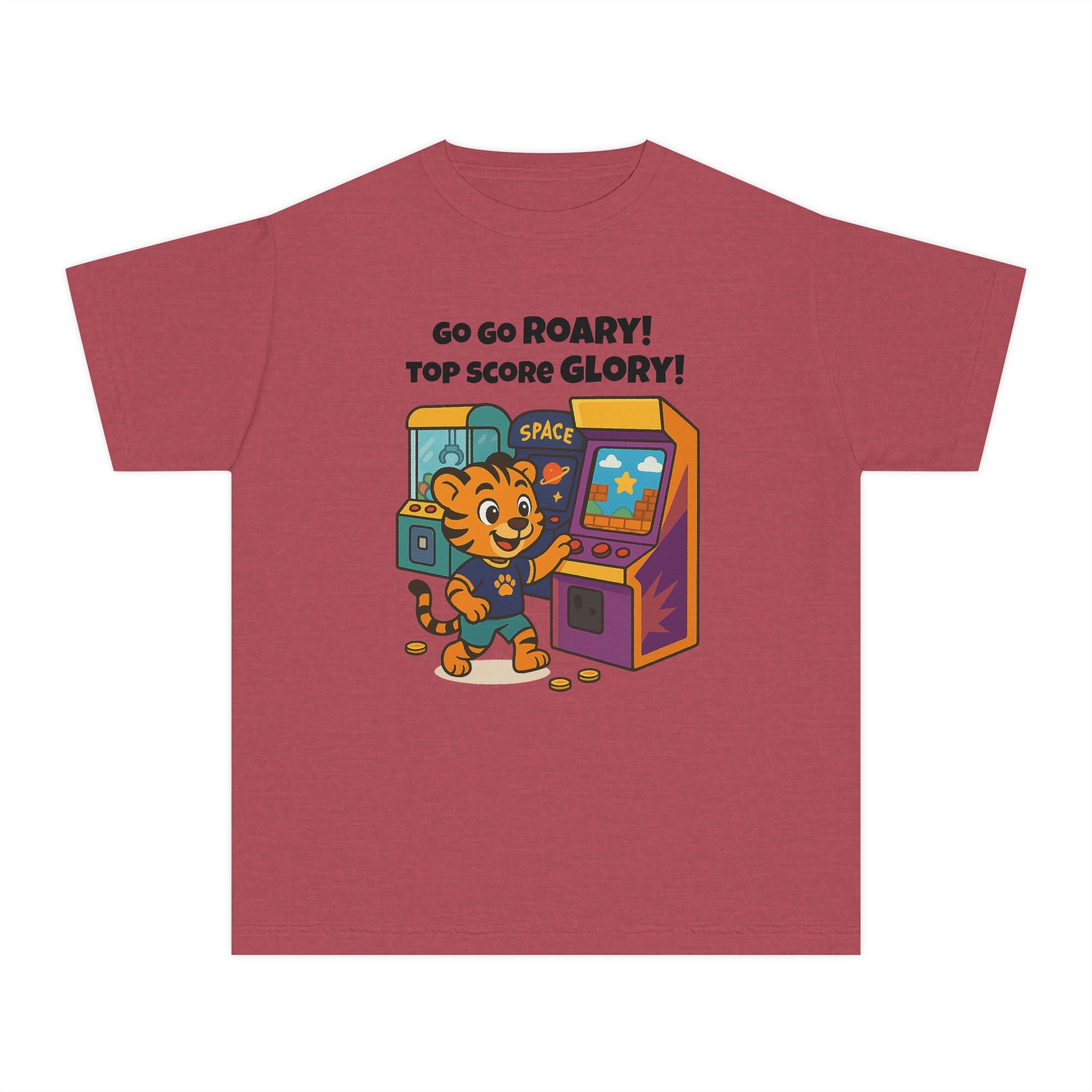 Youth Midweight Cotton Tee - Roary's Adventures at the Arcade