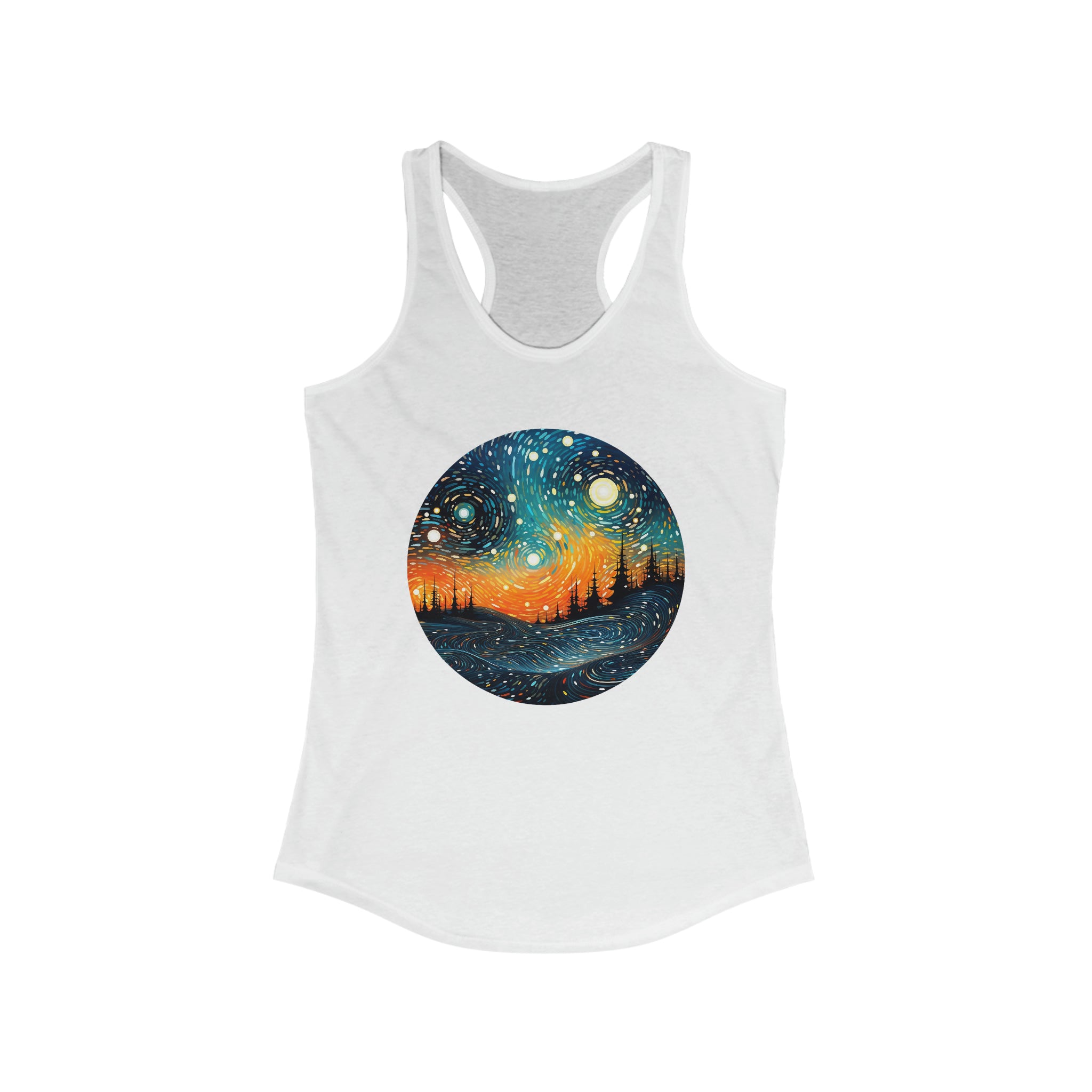 Women's Ideal Racerback Tank - Pointillism Designs 08