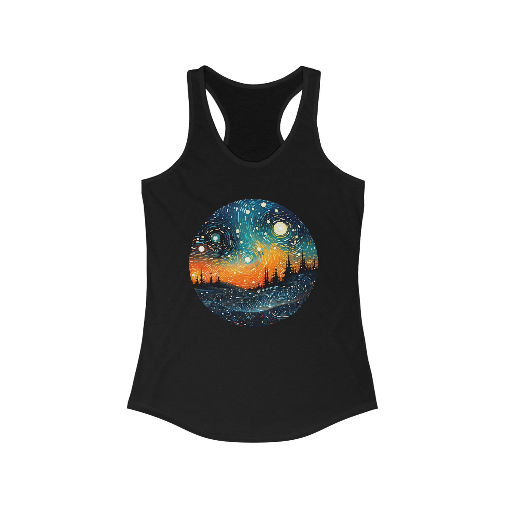 Women's Ideal Racerback Tank - Pointillism Designs 08