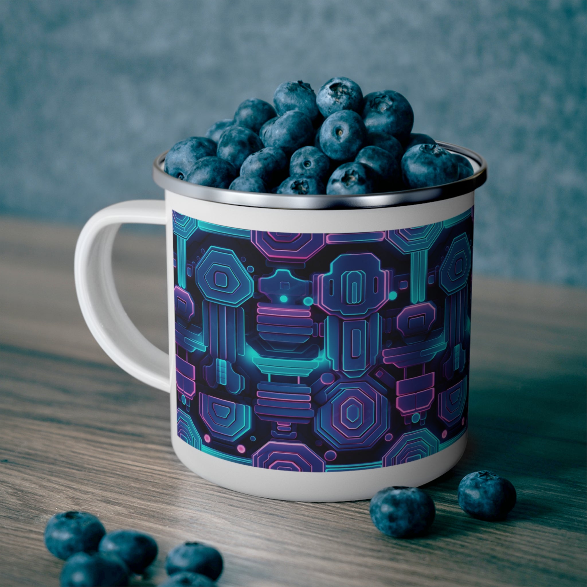 Enamel Camping Mug - Seamless Designs 16