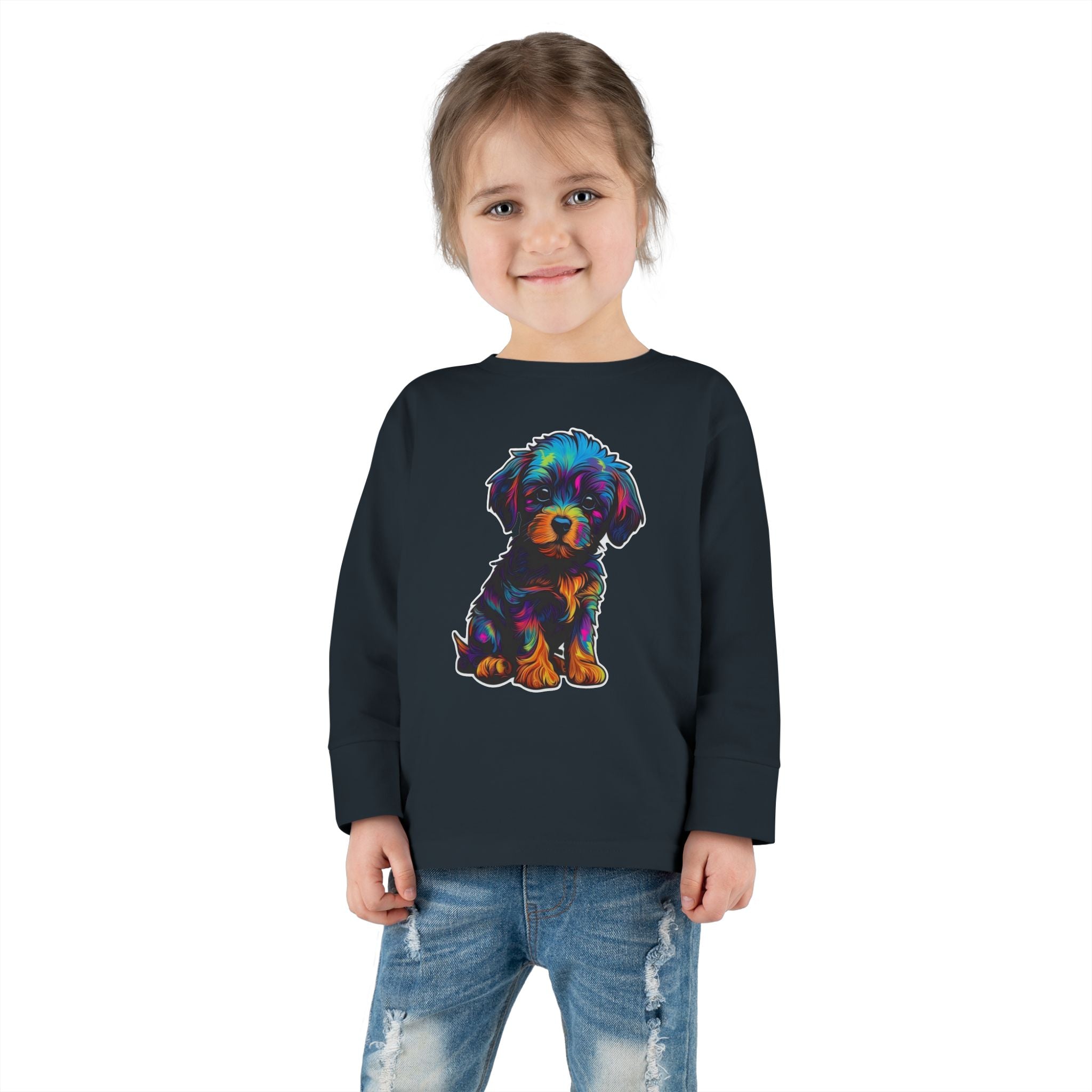 Toddler Long Sleeve Tee - Puppies 04