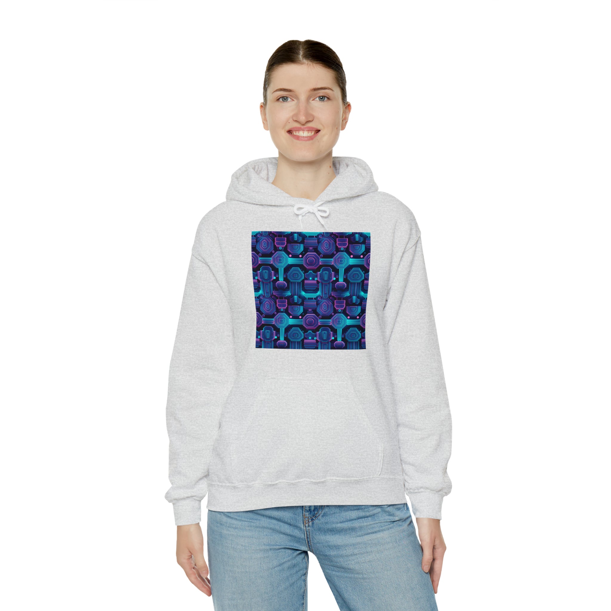 Unisex Heavy Blend™ Hooded Sweatshirt - Abstract Neon Designs 02