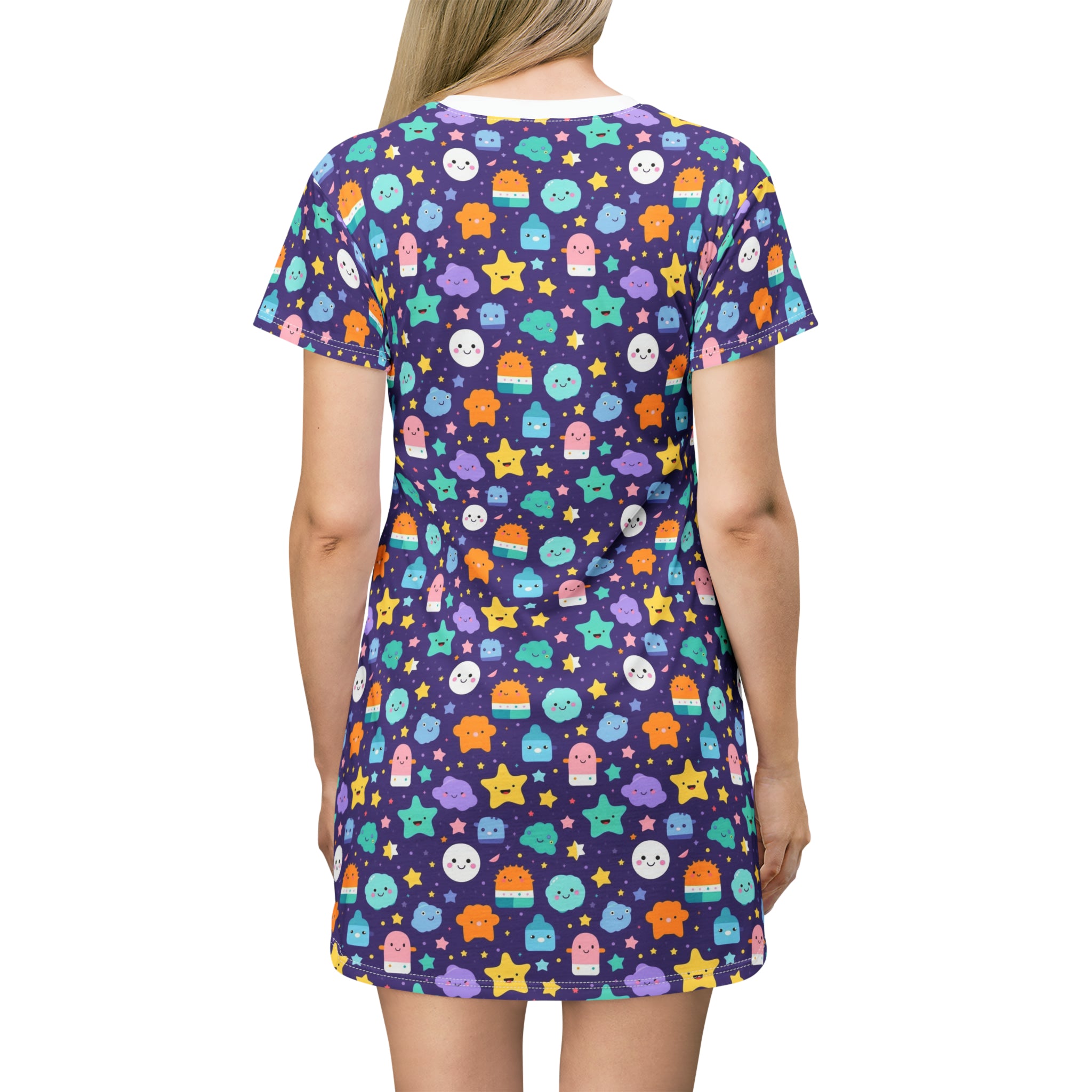 T-Shirt Dress (AOP) - Adorable Seamless Design 06