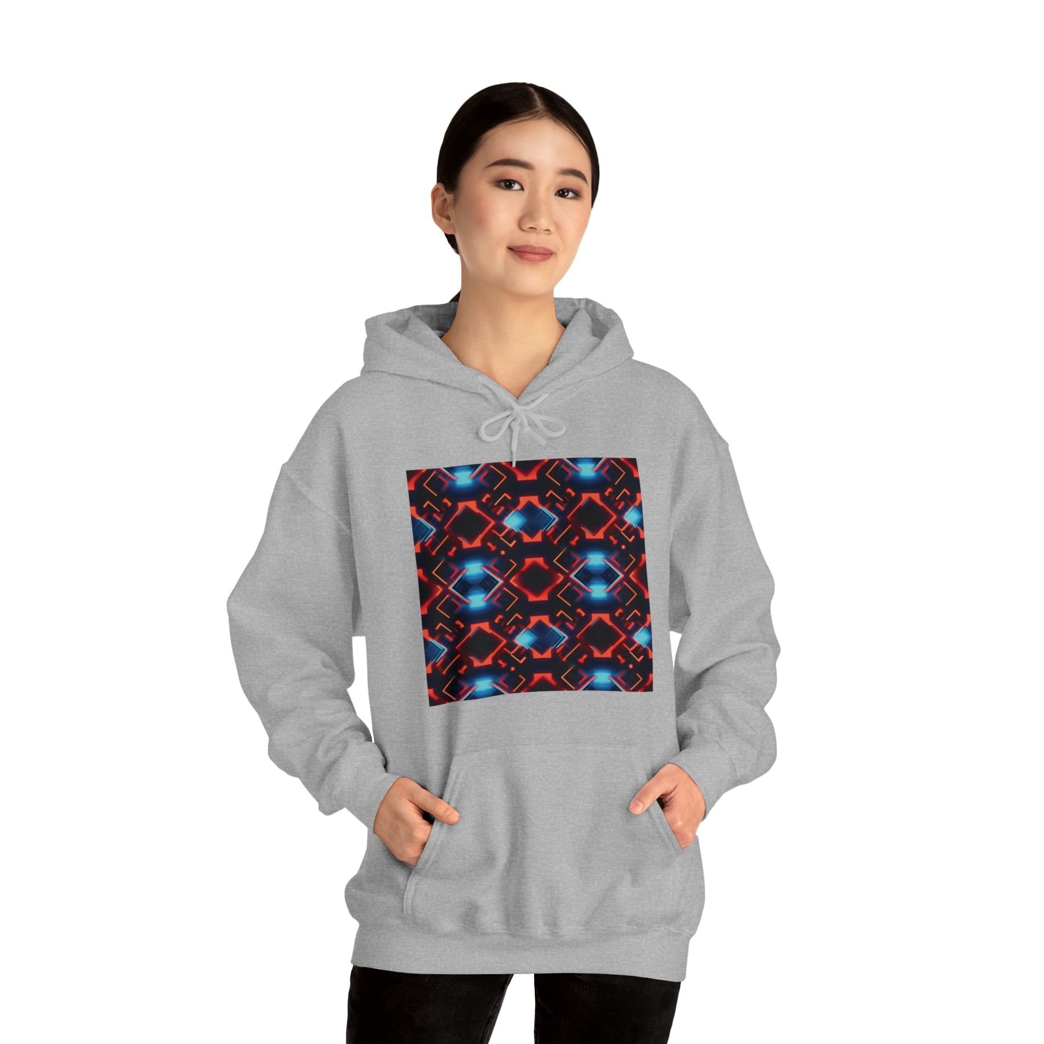 Unisex Heavy Blend™ Hooded Sweatshirt - Abstract Neon Designs 07