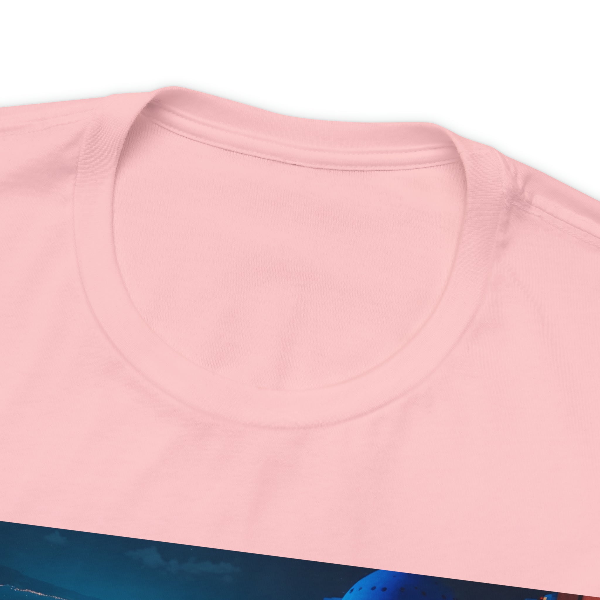 Unisex Jersey Short Sleeve Tee - Oia Blue Domes, Greece