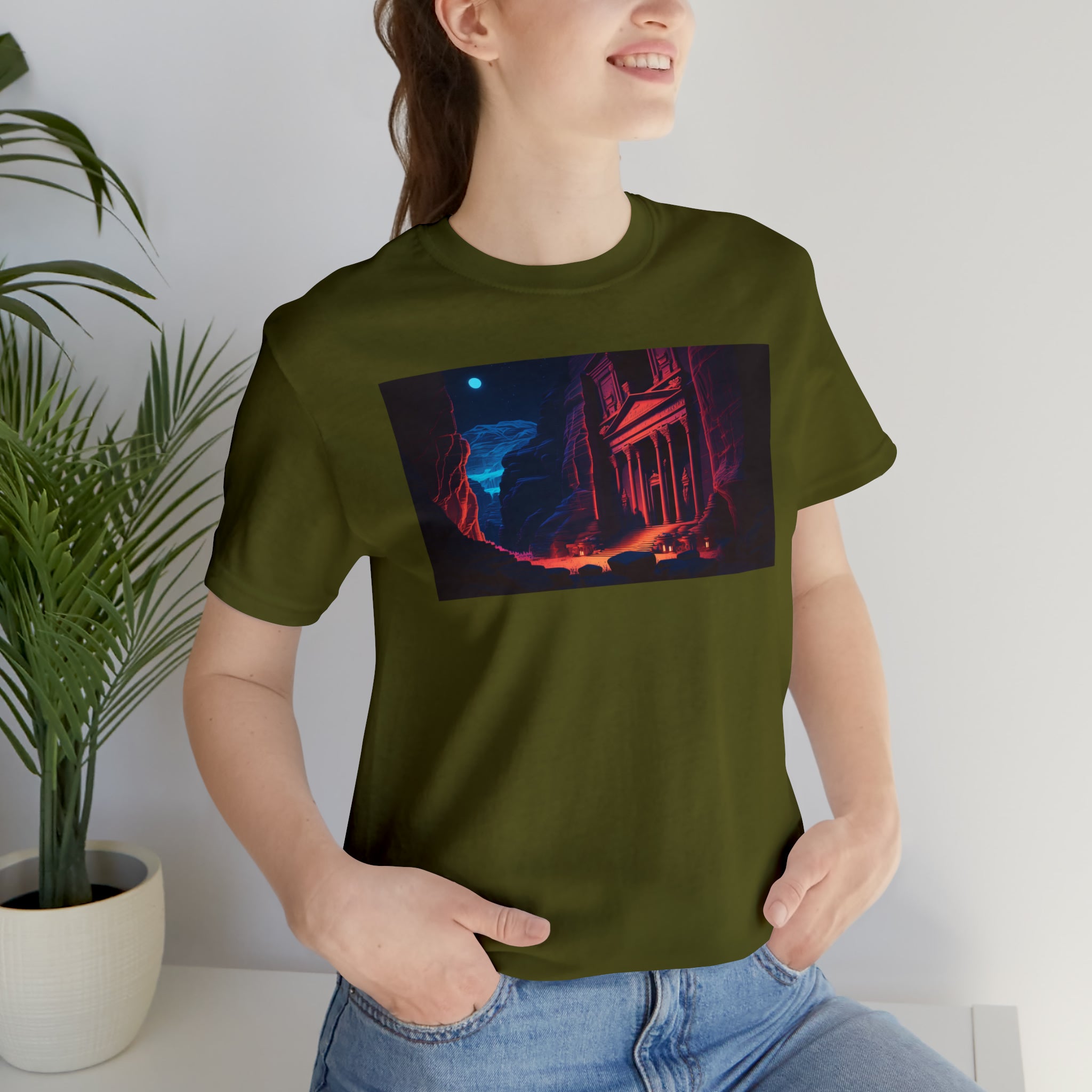 Unisex Jersey Short Sleeve Tee - Petra Caves, Jordan
