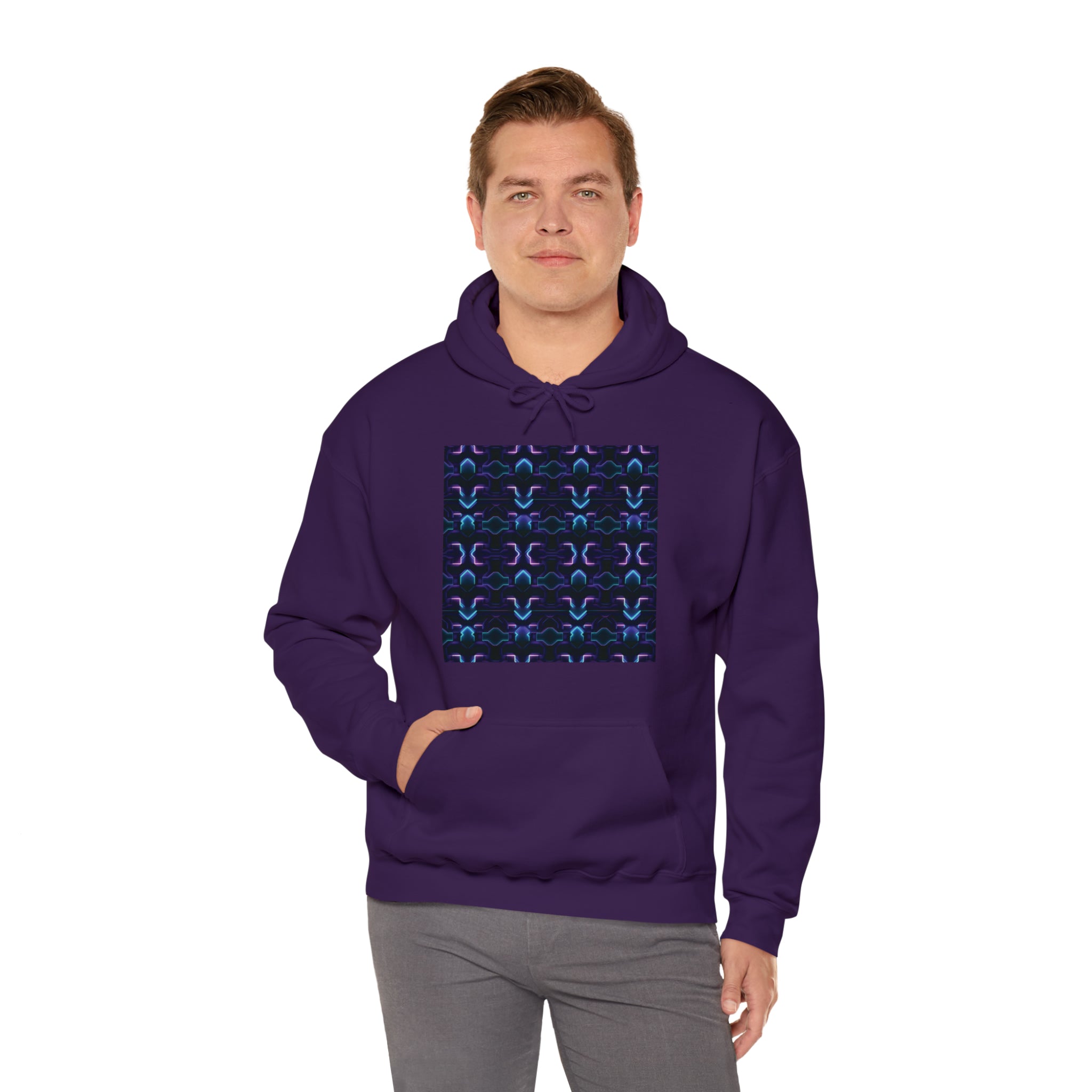 Unisex Heavy Blend™ Hooded Sweatshirt - Abstract Neon Designs 06