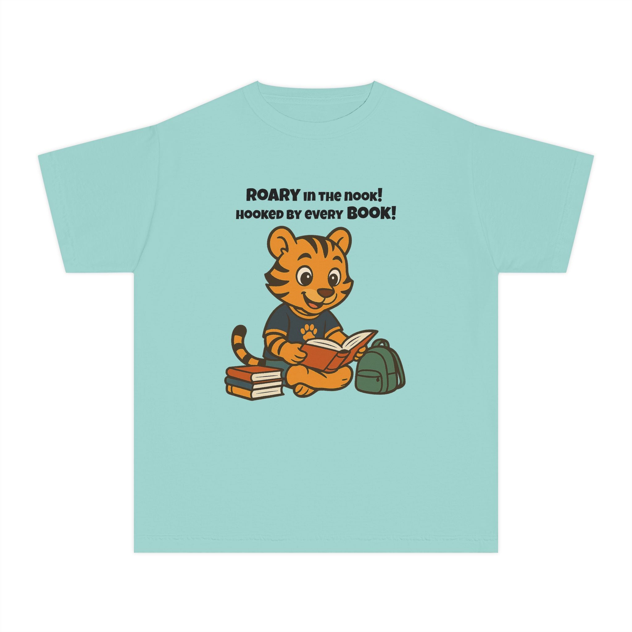 Youth Midweight Cotton Tee - Roary's Adventures in the Library