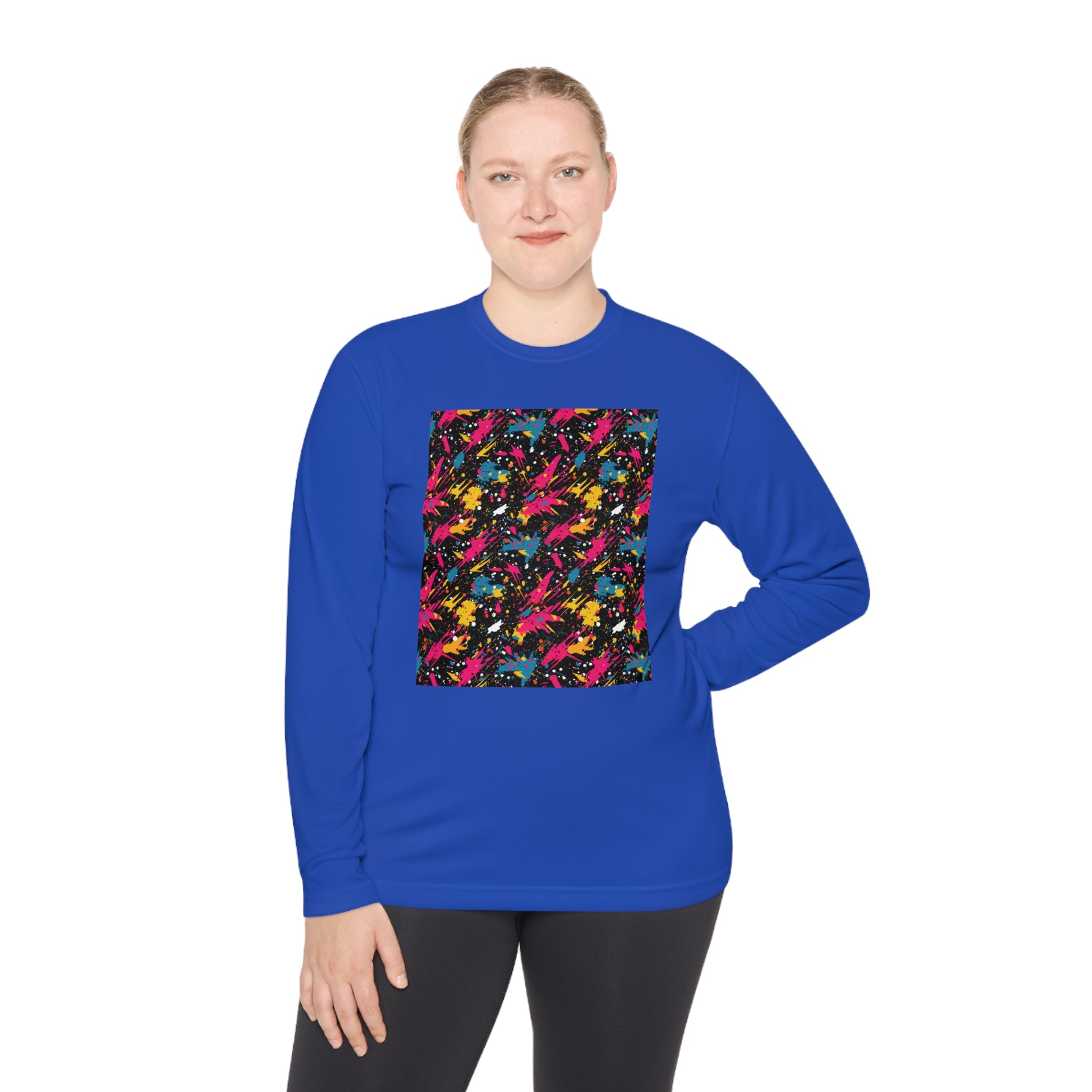 Unisex Lightweight Long Sleeve Tee (AOP) - Abstract Designs 10