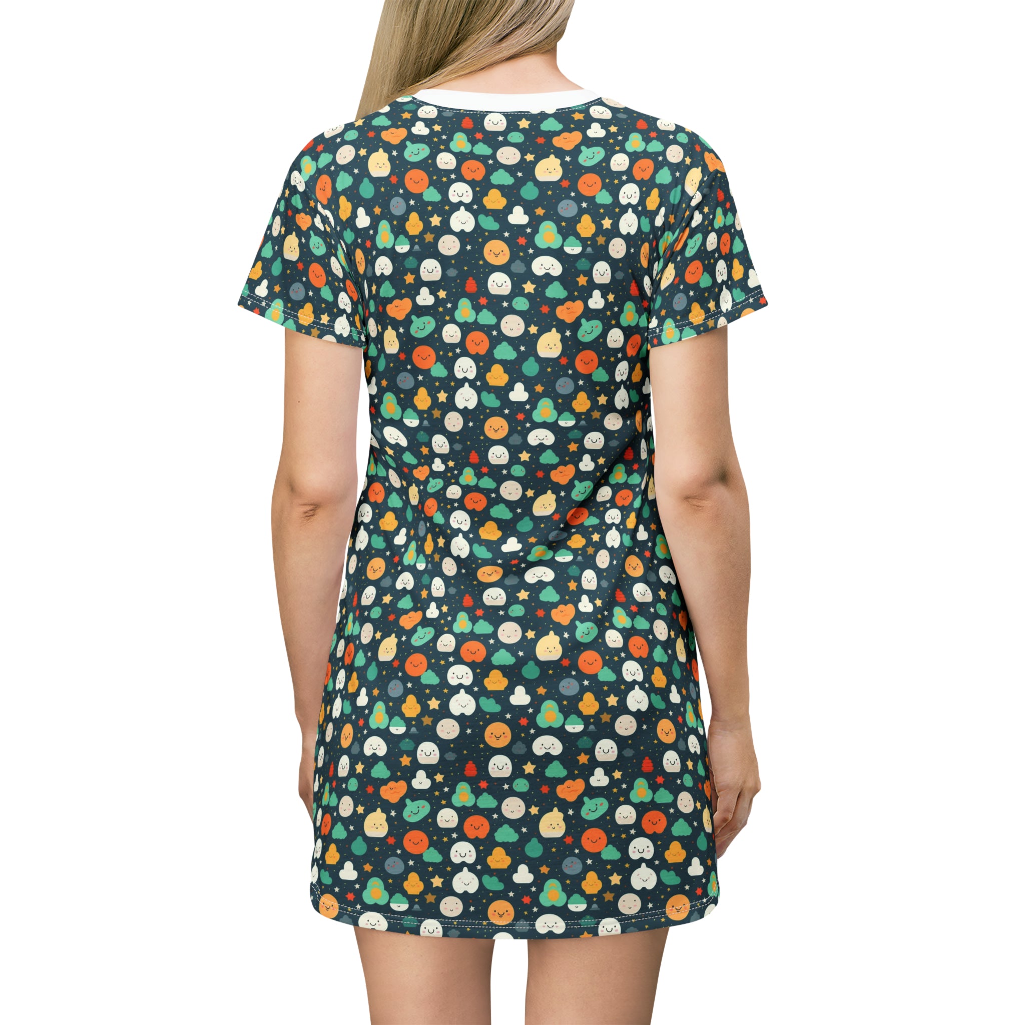 T-Shirt Dress (AOP) - Adorable Seamless Design 04