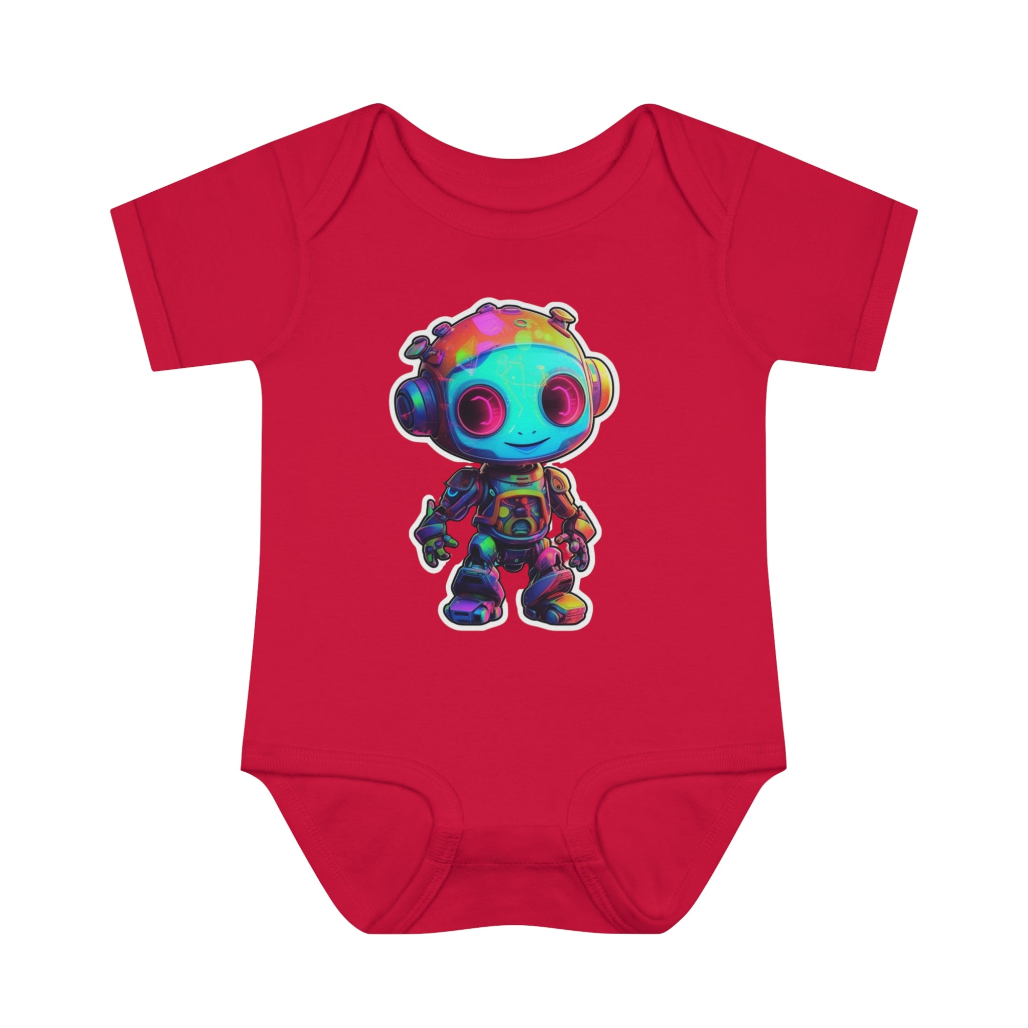 Infant Baby Rib Bodysuit - Chip, Robot Pop Art 07