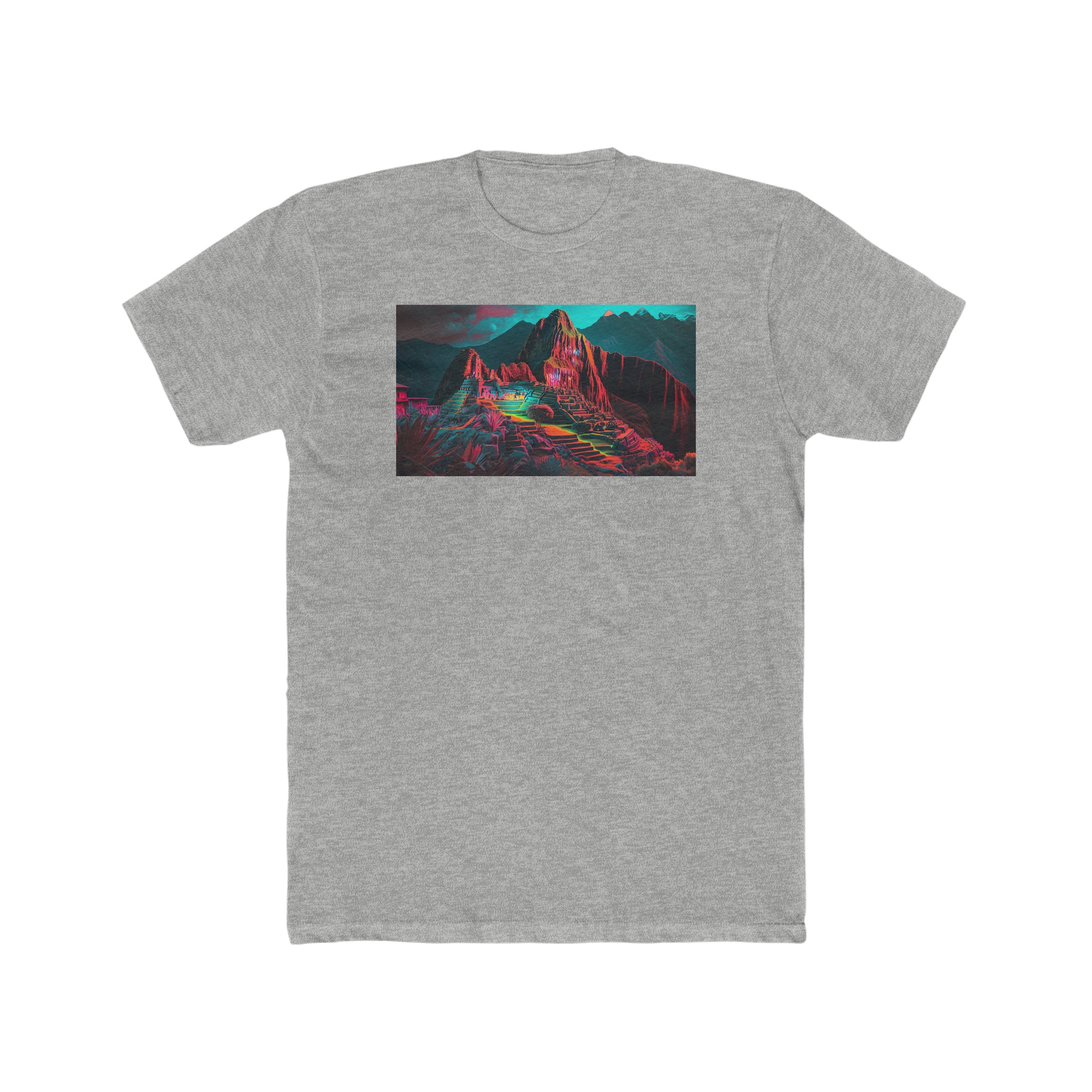 Men's Cotton Crew Tee - Fantasy Art - Machu Picchu