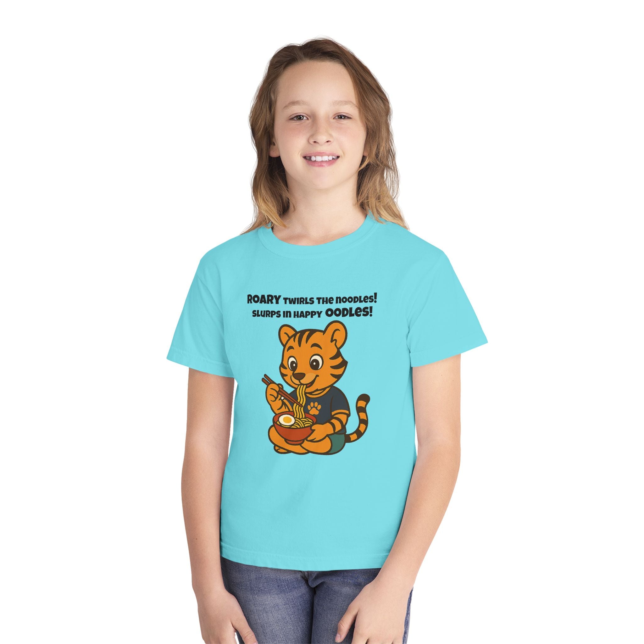 Youth Midweight Cotton Tee - Roary's Ramen Bowl