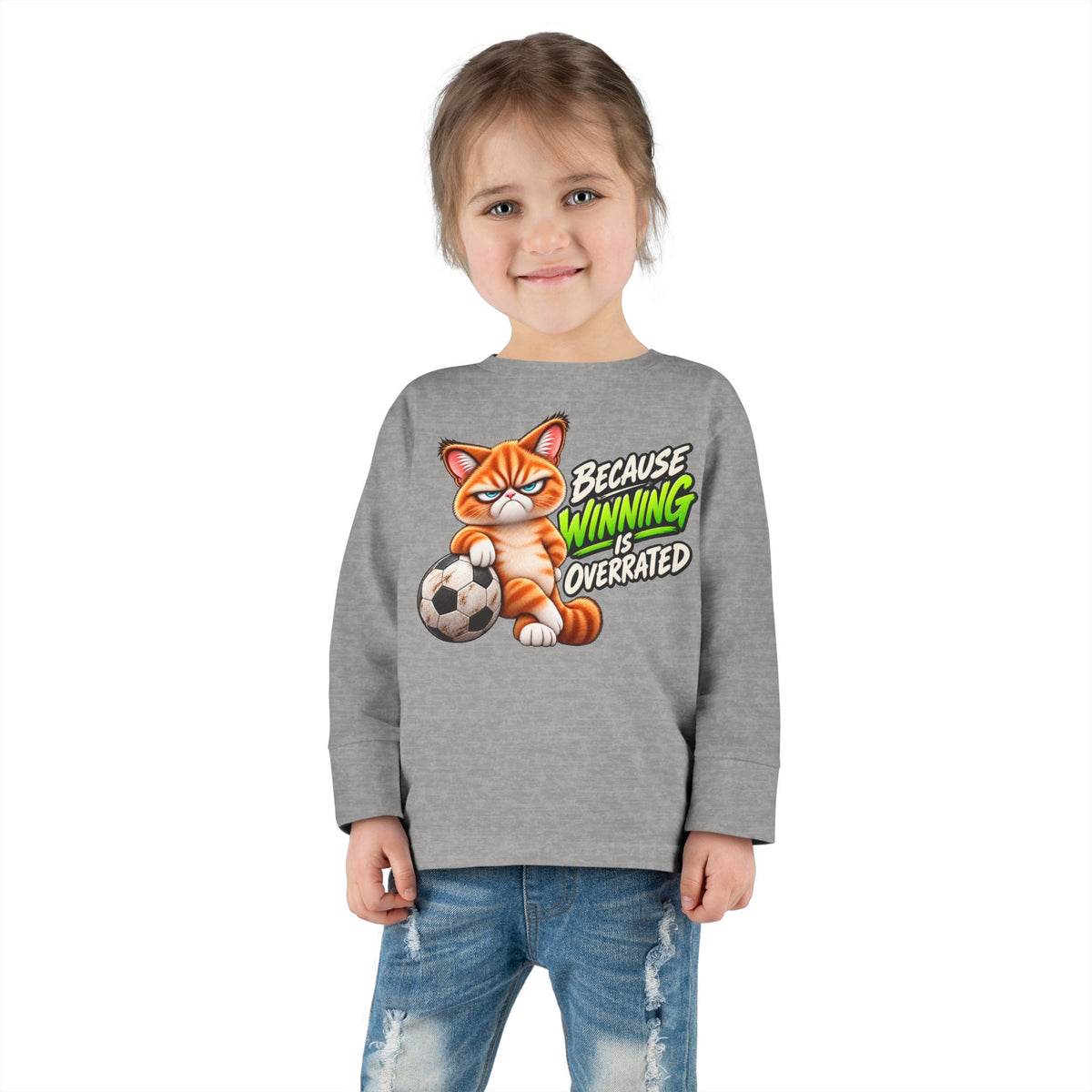 Because Winning is Overrated - Mildly Feral - Toddler Long Sleeve Tee