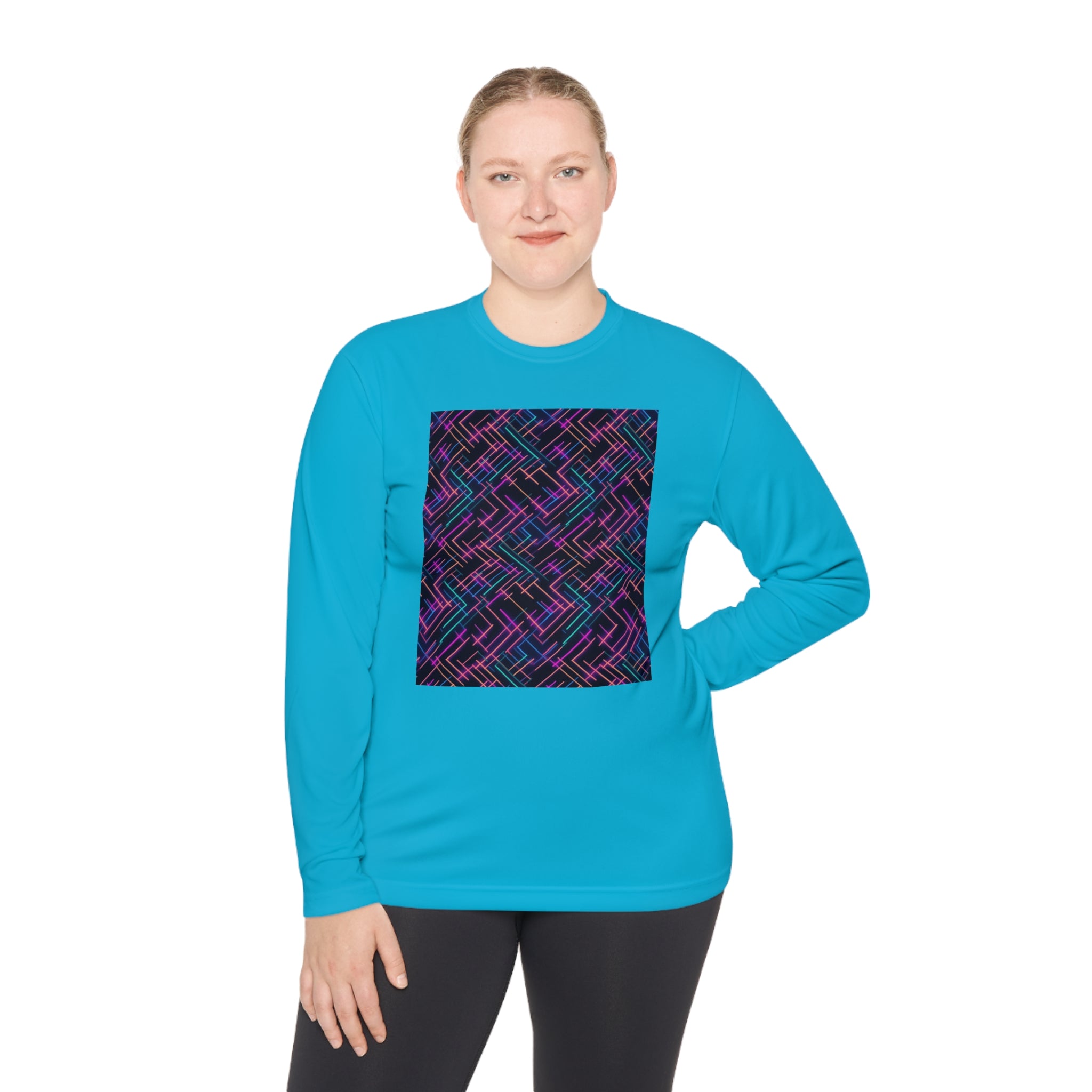 Unisex Lightweight Long Sleeve Tee (AOP) - Abstract Designs 05