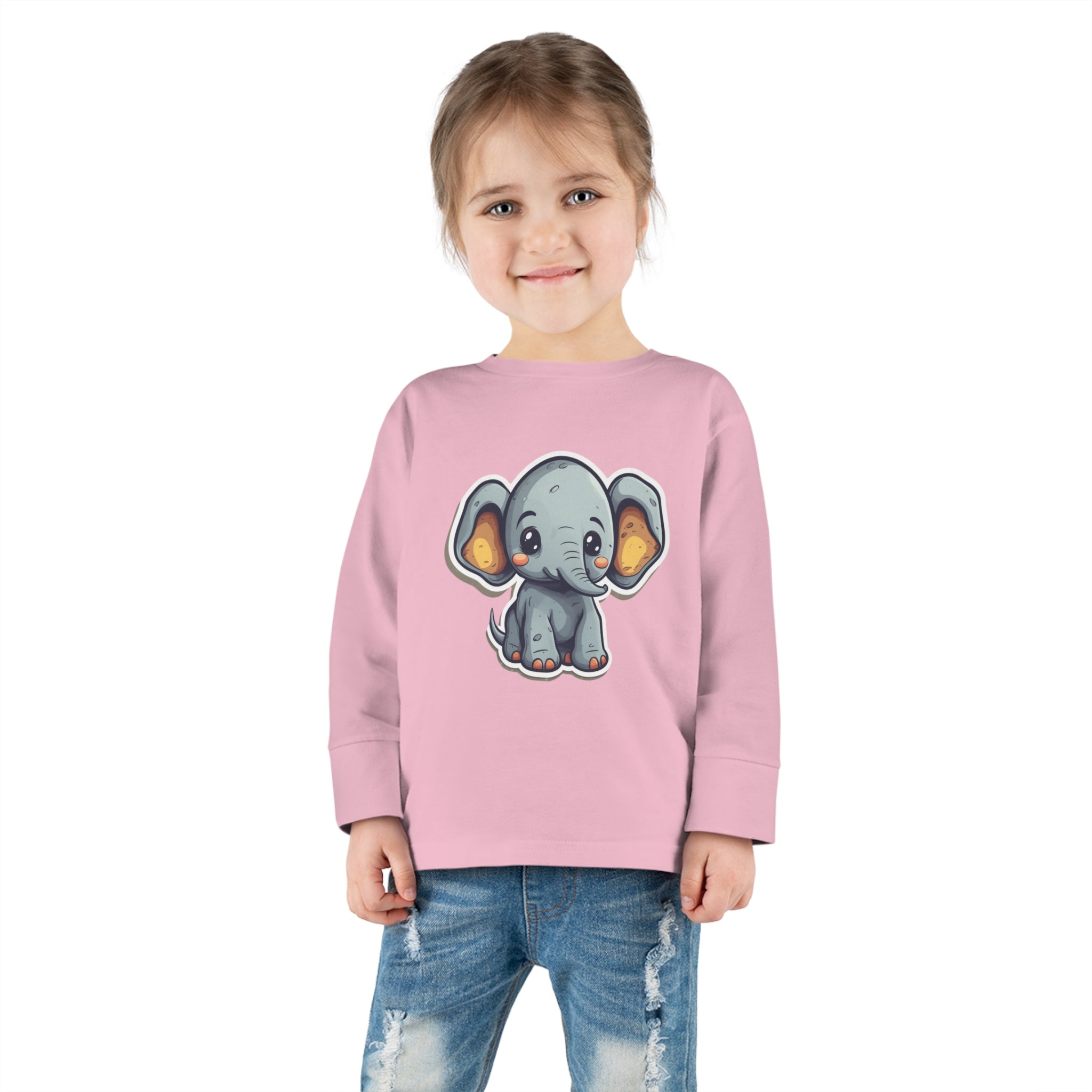 Toddler Long Sleeve Tee - Elephant Calf