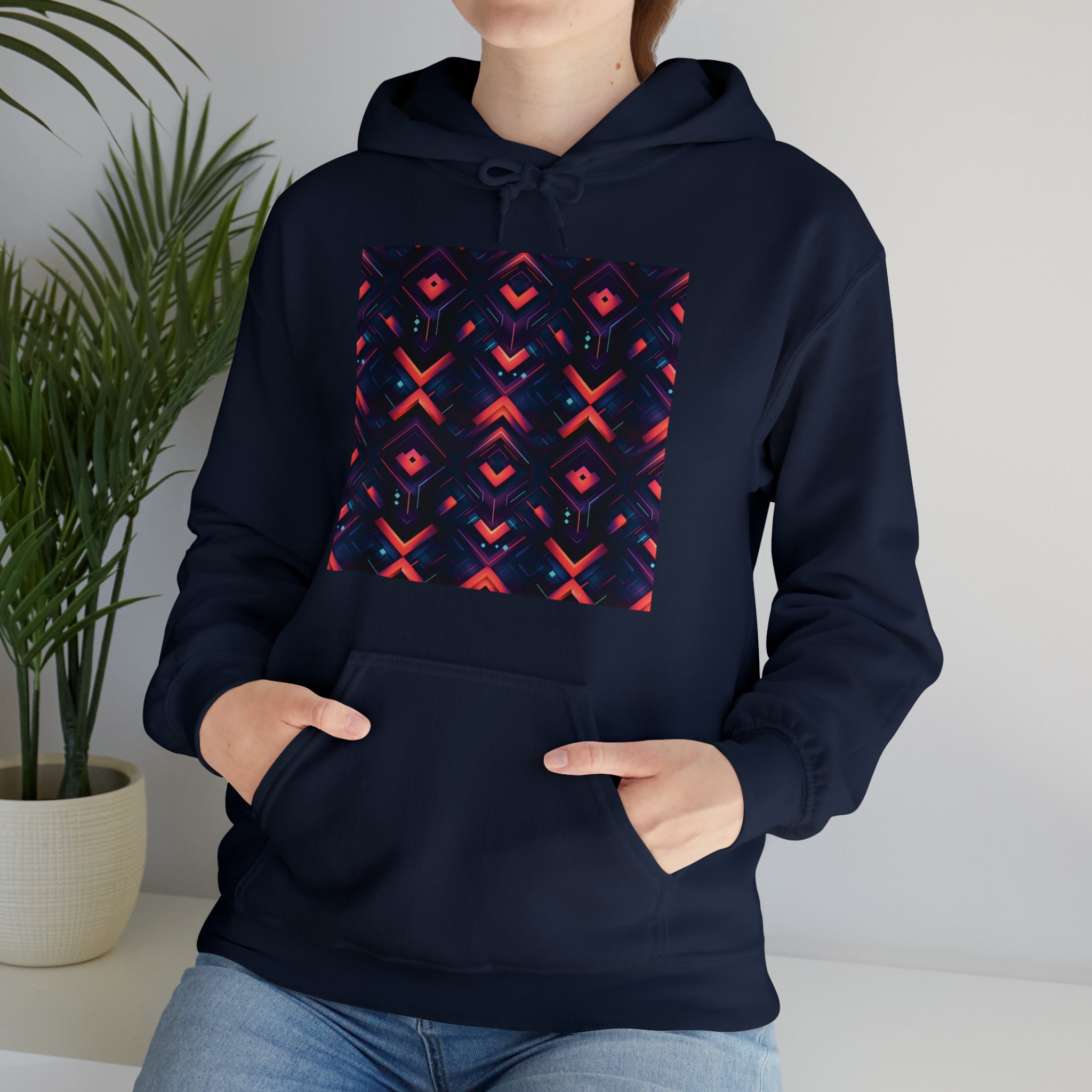 Unisex Heavy Blend™ Hooded Sweatshirt - Abstract Neon Designs 03