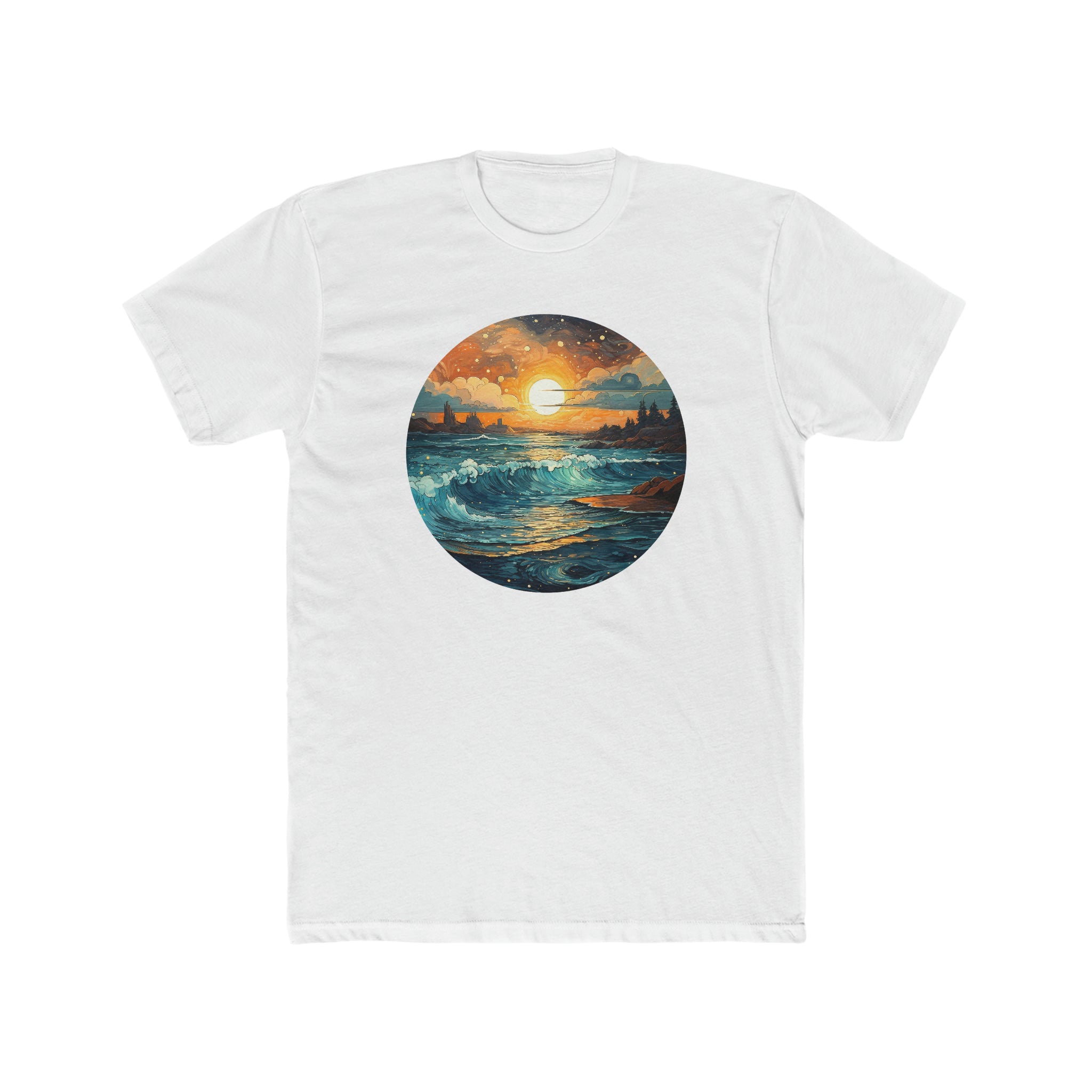 Men's Cotton Crew Tee - Pointillism Designs 13