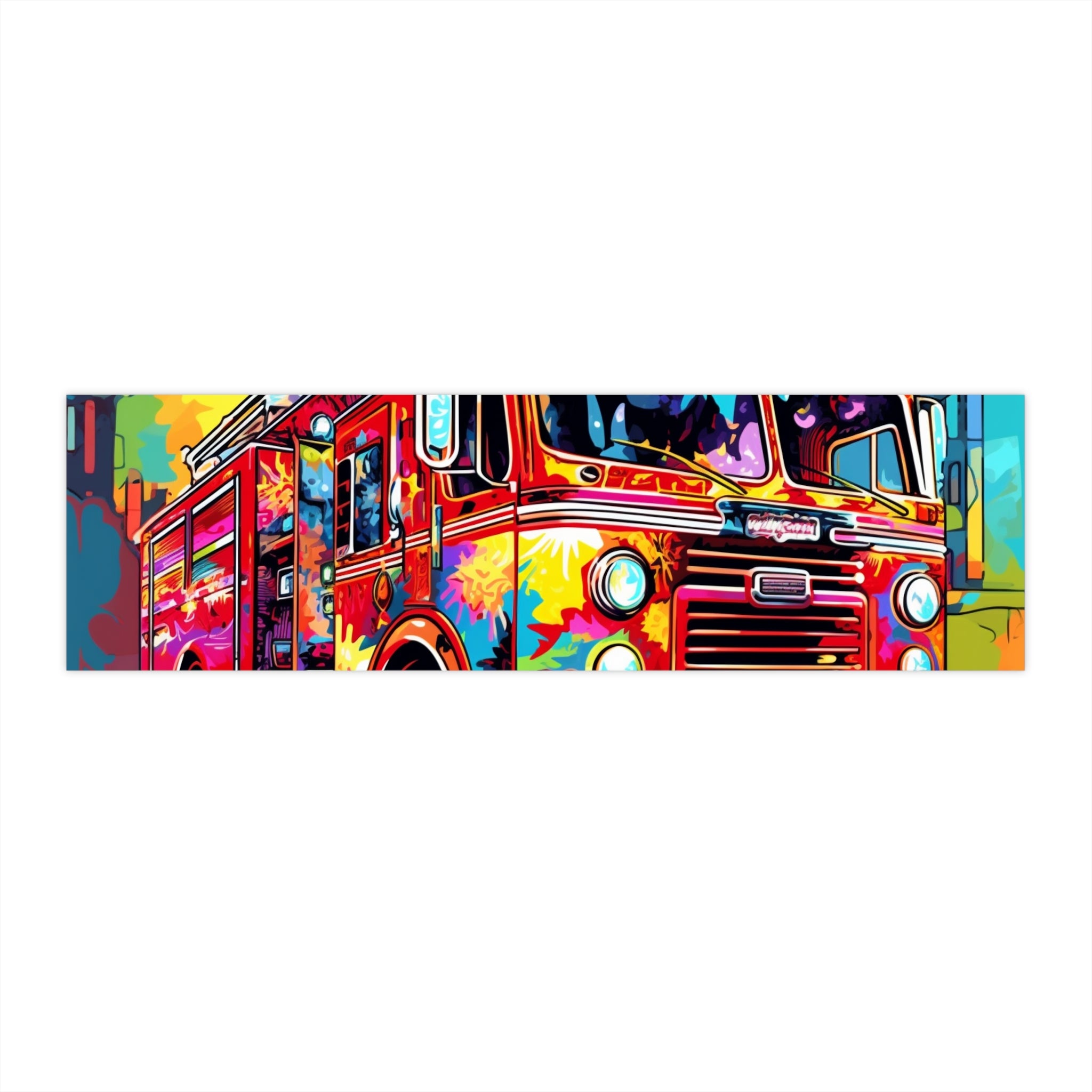 Bumper Stickers - Pop Art Designs, Fire Truck