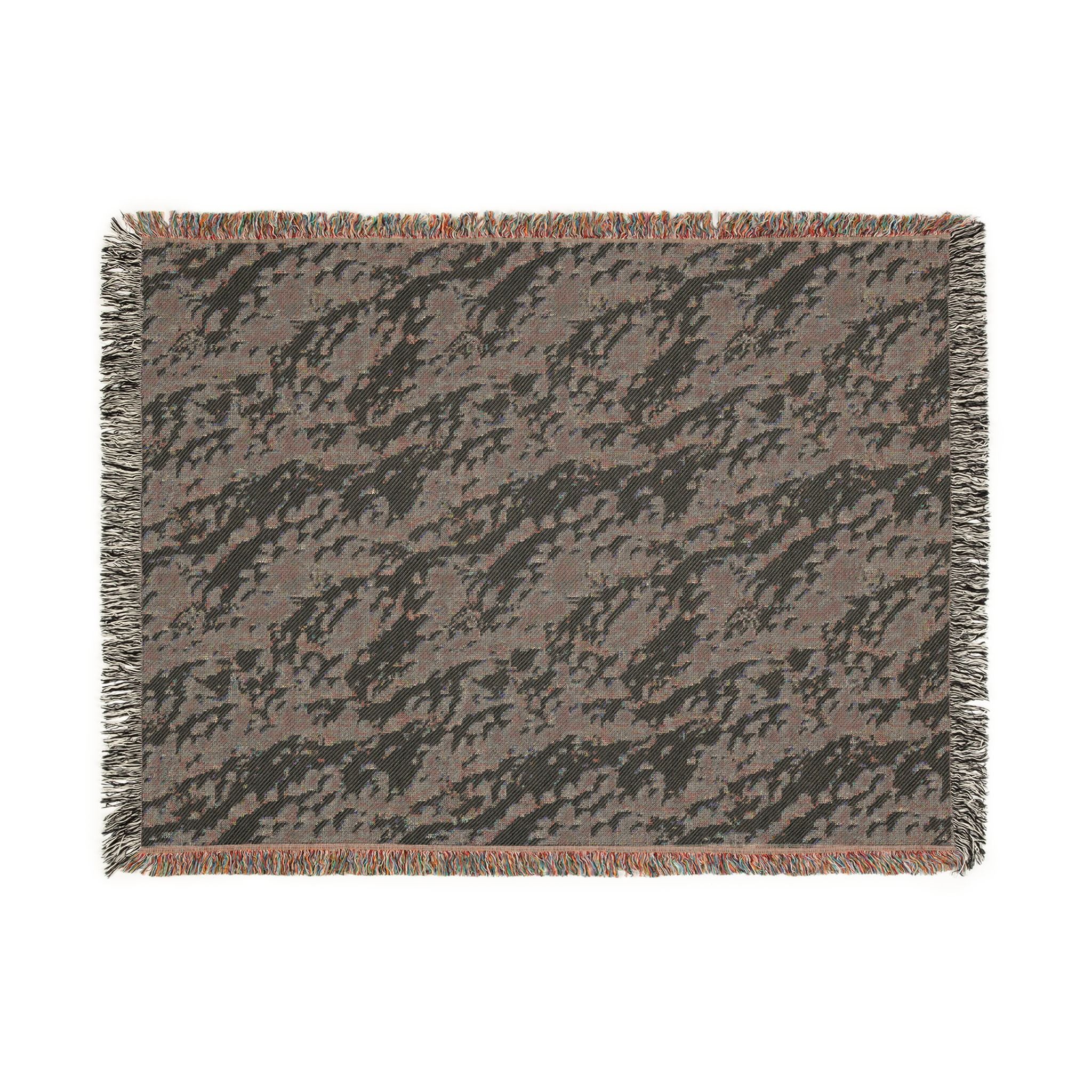 Woven Throw Blanket — Reversible Cozy Check Pattern for Living Room & Cabin - Design 05