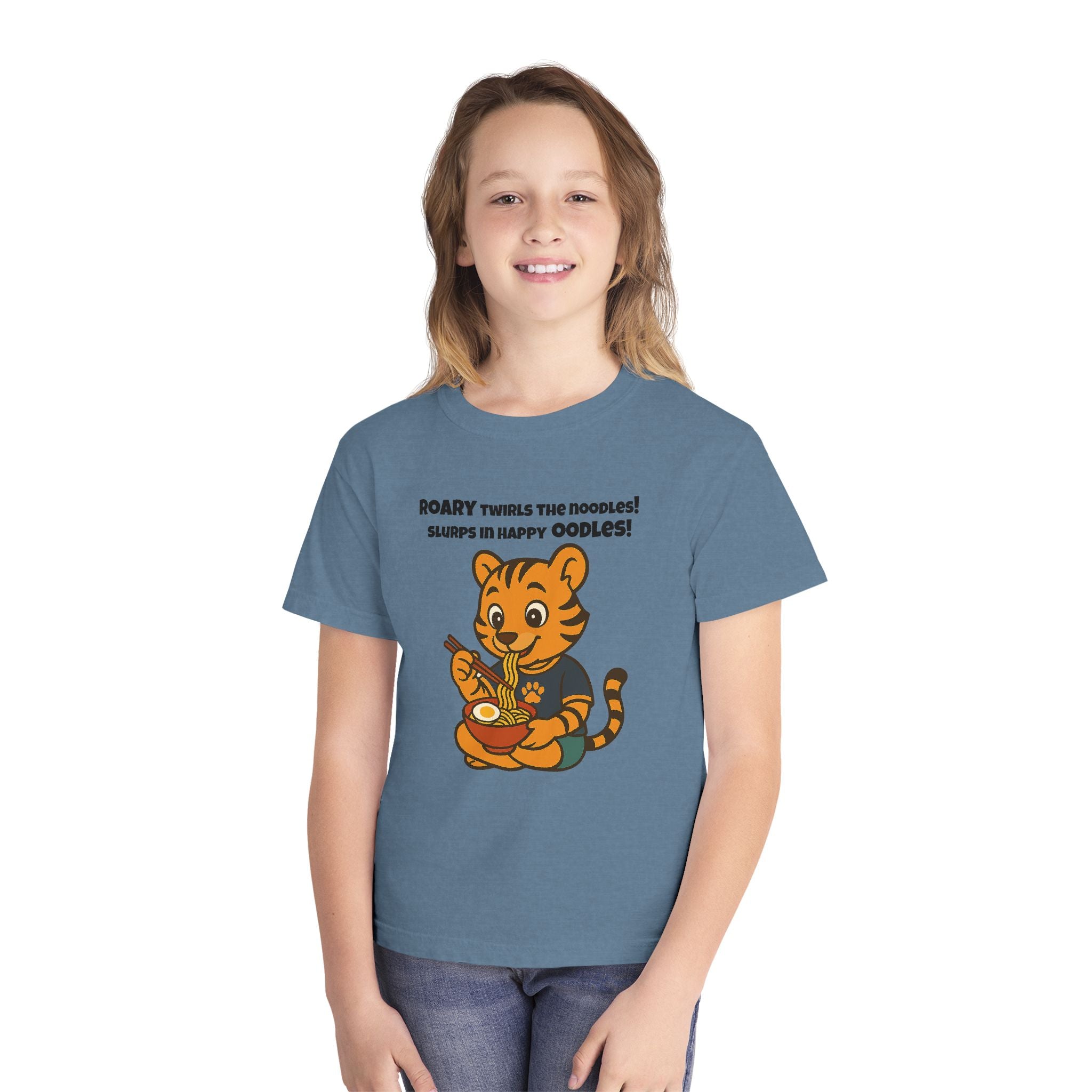 Youth Midweight Cotton Tee - Roary's Ramen Bowl
