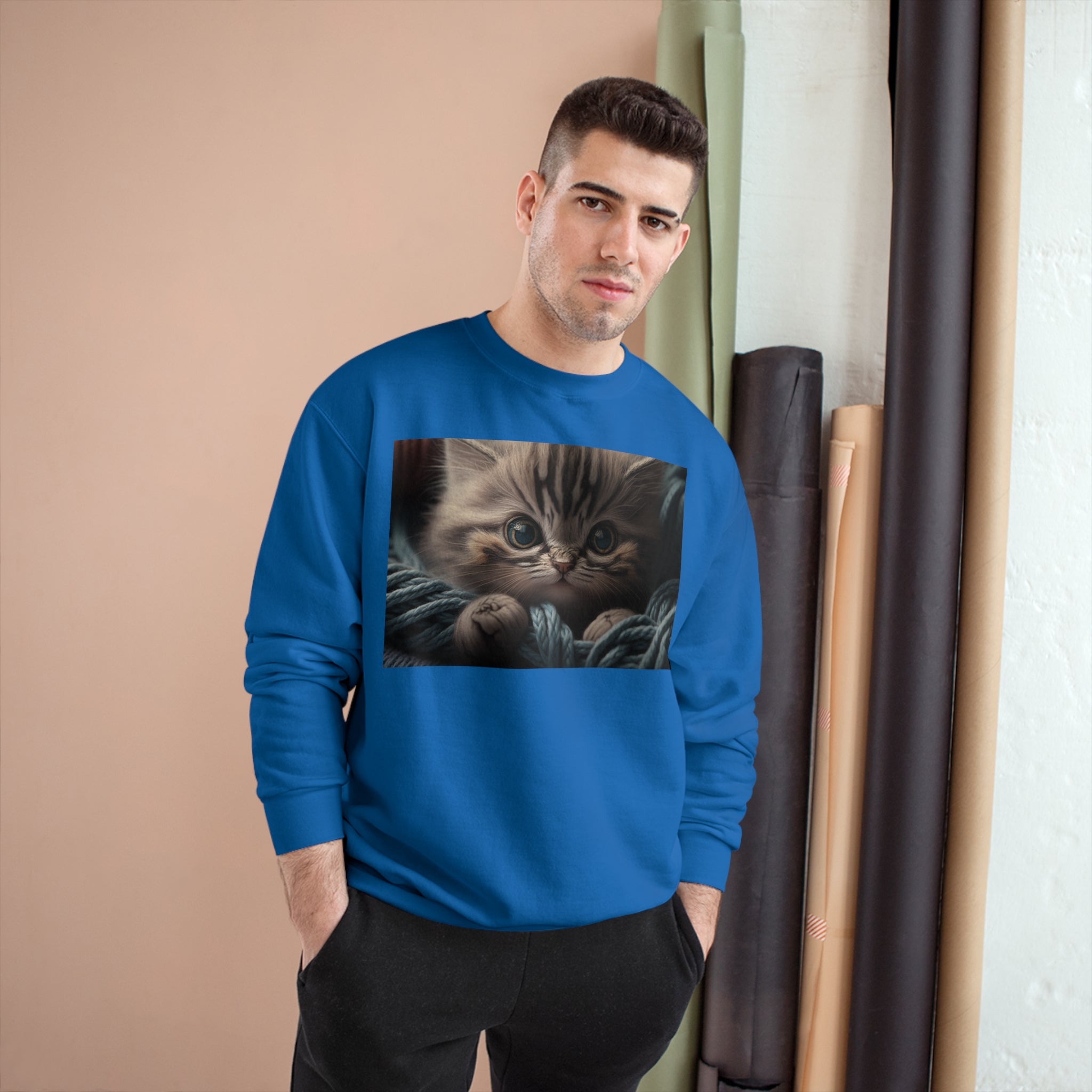 Champion Sweatshirt - Knit Animals, Kitten