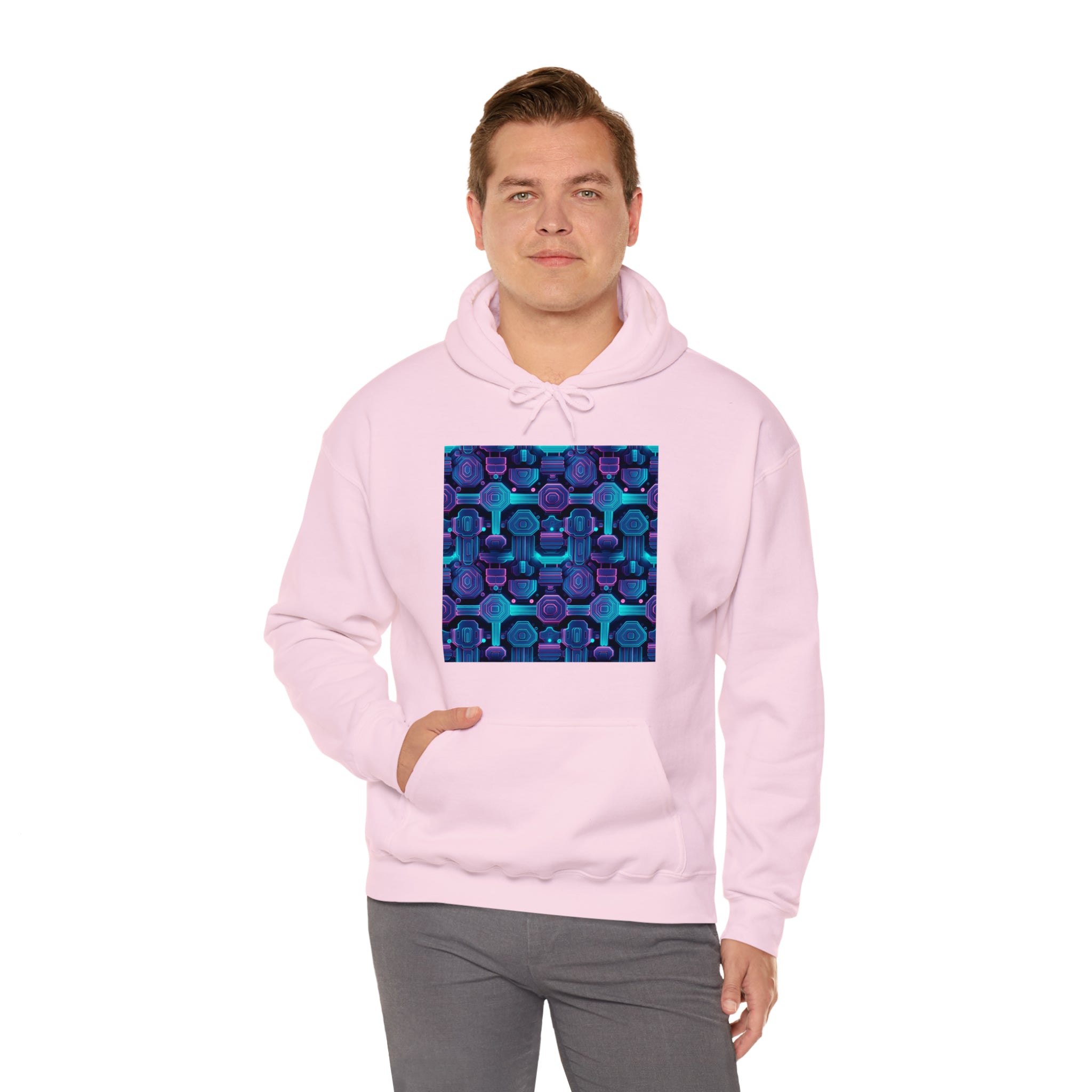 Unisex Heavy Blend™ Hooded Sweatshirt - Abstract Neon Designs 02