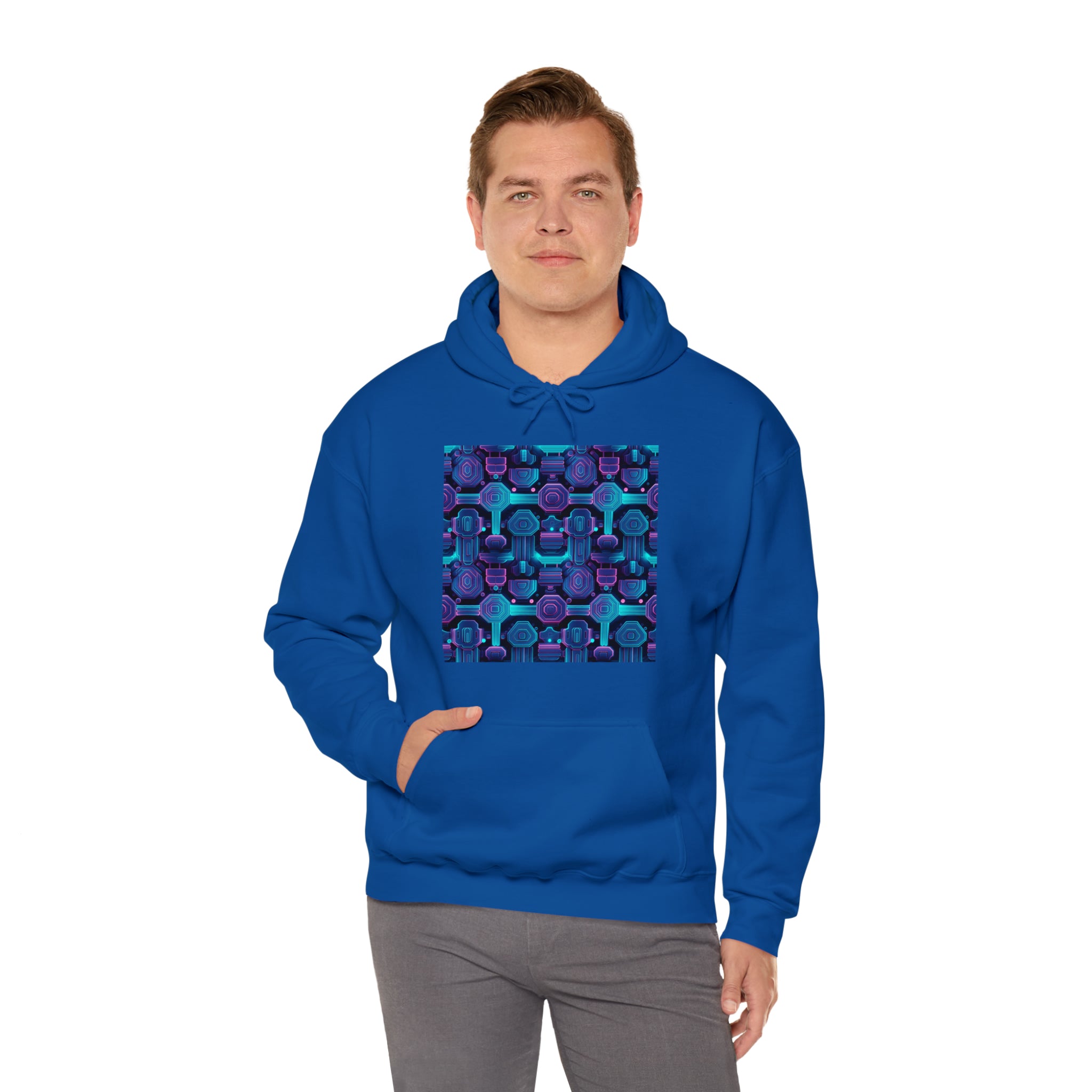 Unisex Heavy Blend™ Hooded Sweatshirt - Abstract Neon Designs 02