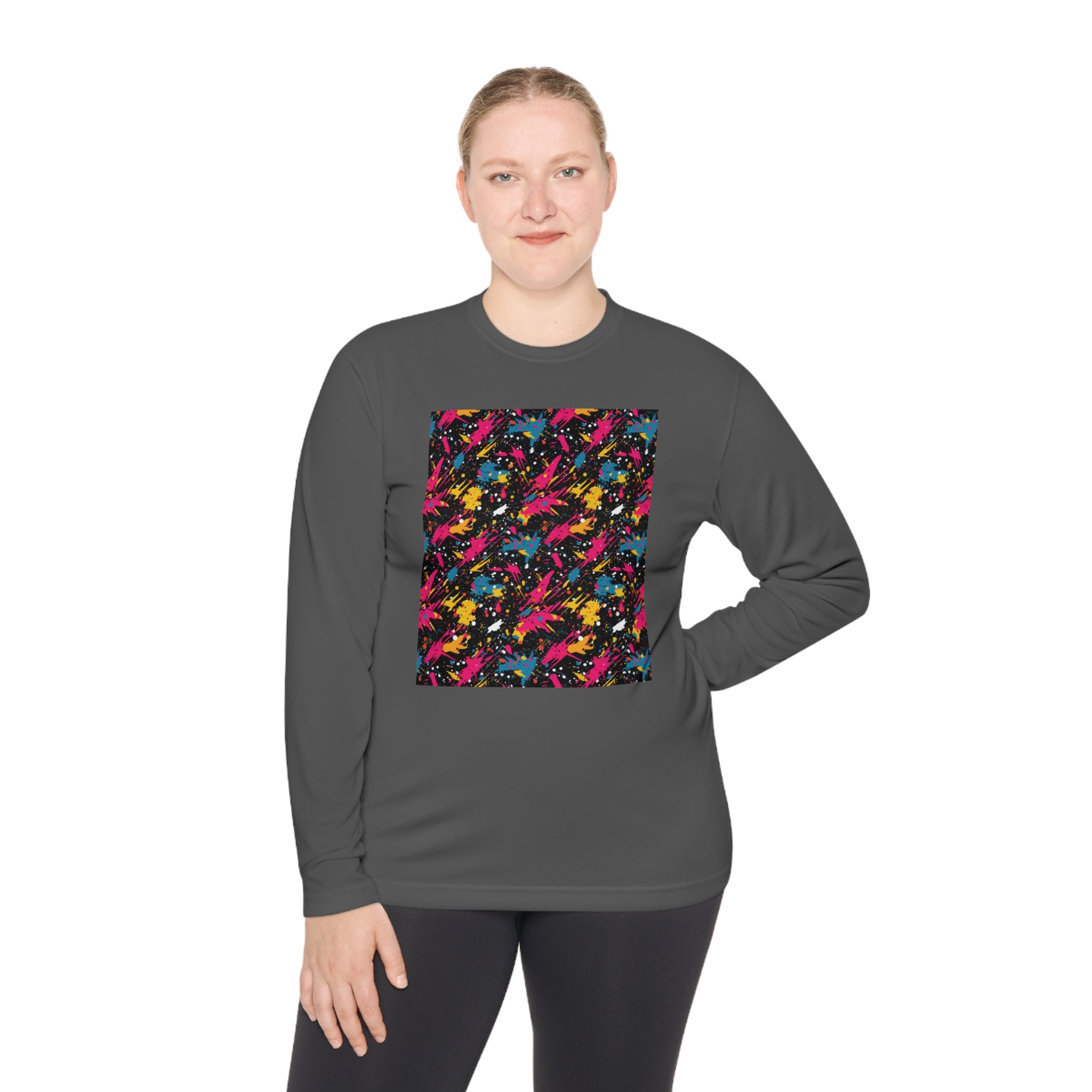 Unisex Lightweight Long Sleeve Tee (AOP) - Abstract Designs 10