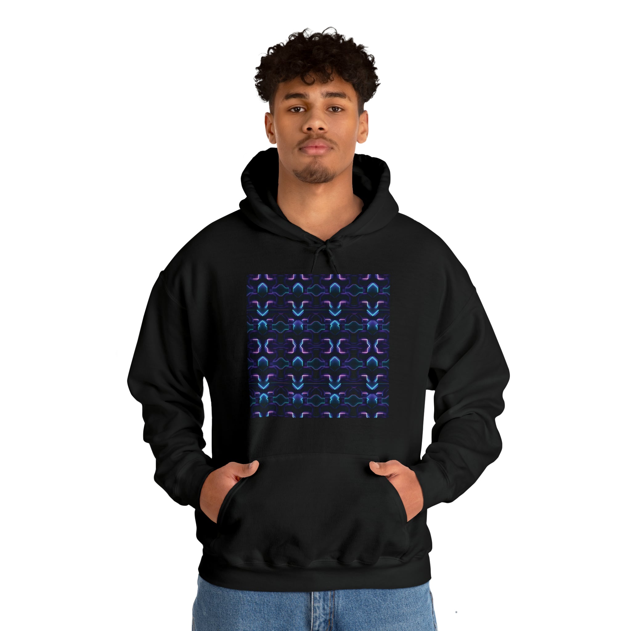 Unisex Heavy Blend™ Hooded Sweatshirt - Abstract Neon Designs 06